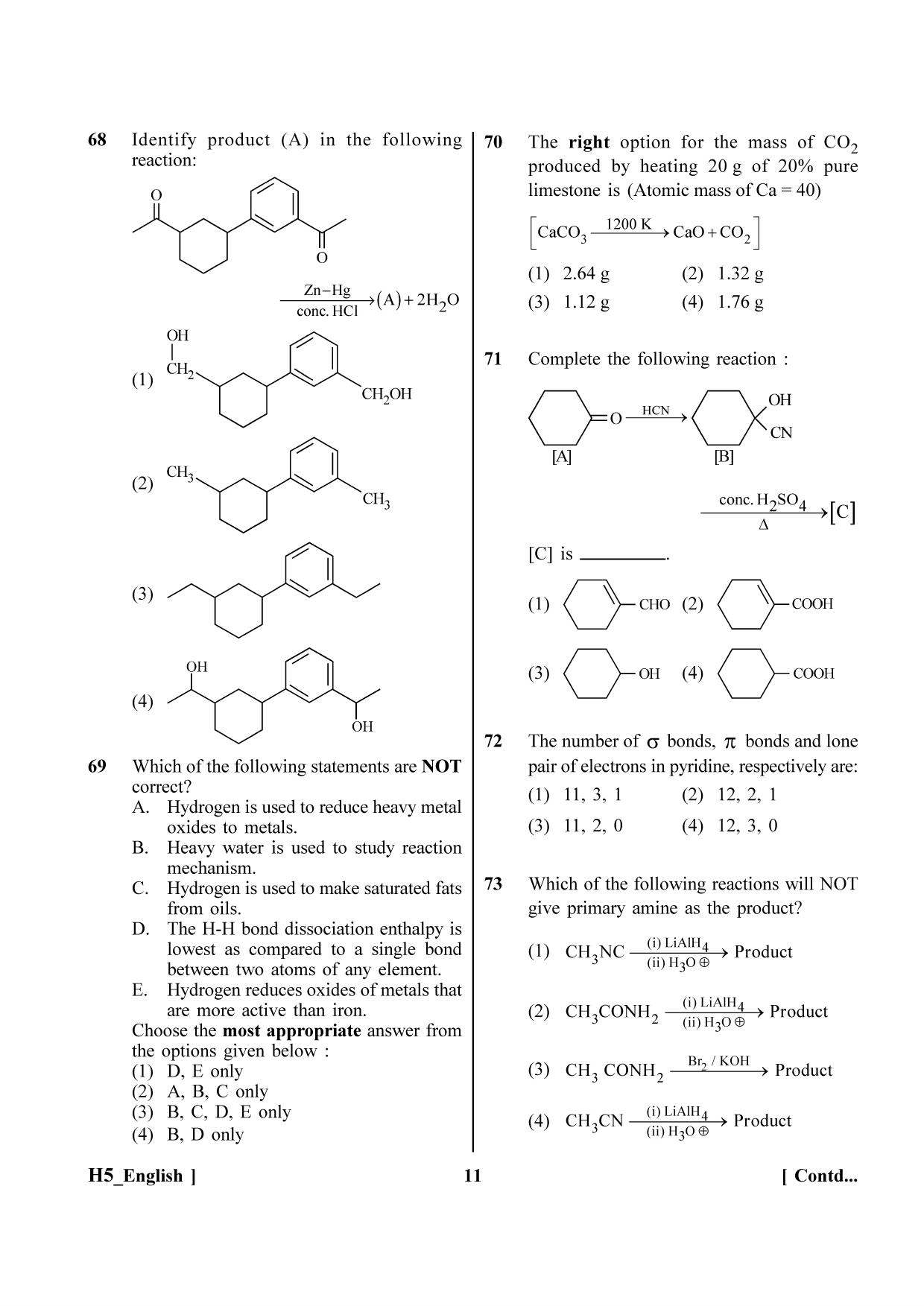 NEET 2023 H5 Question Paper - Page 11