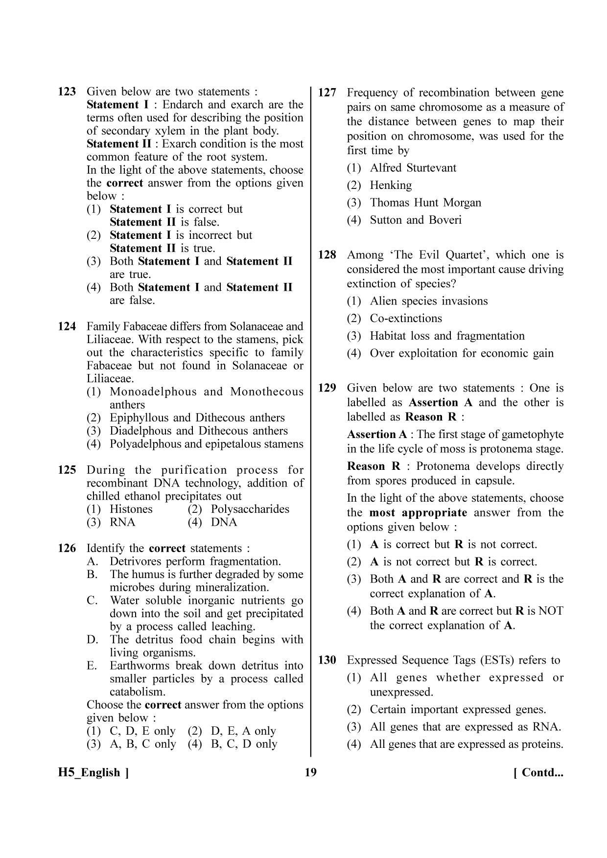 NEET 2023 H5 Question Paper - Page 19