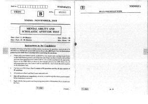 MAT - SAT Urdu Nov 2018 (Set B) Class 8 Andhra Pradesh NMMS Question Papers