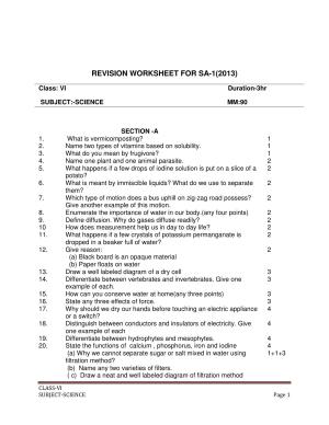 CBSE Worksheets for Class 6 Science Assignment 7