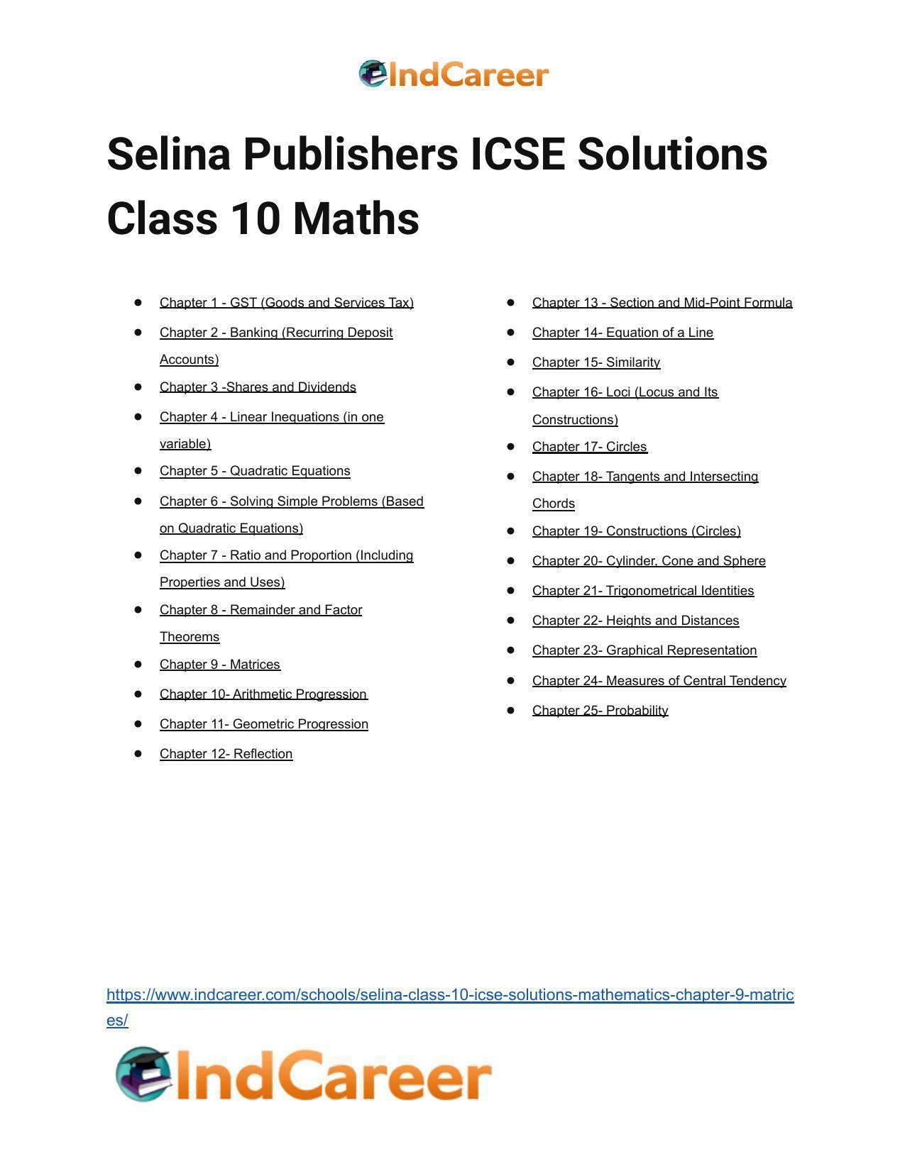 Selina Class 10 ICSE Solutions Mathematics : Chapter 9 - Matrices - Page 76
