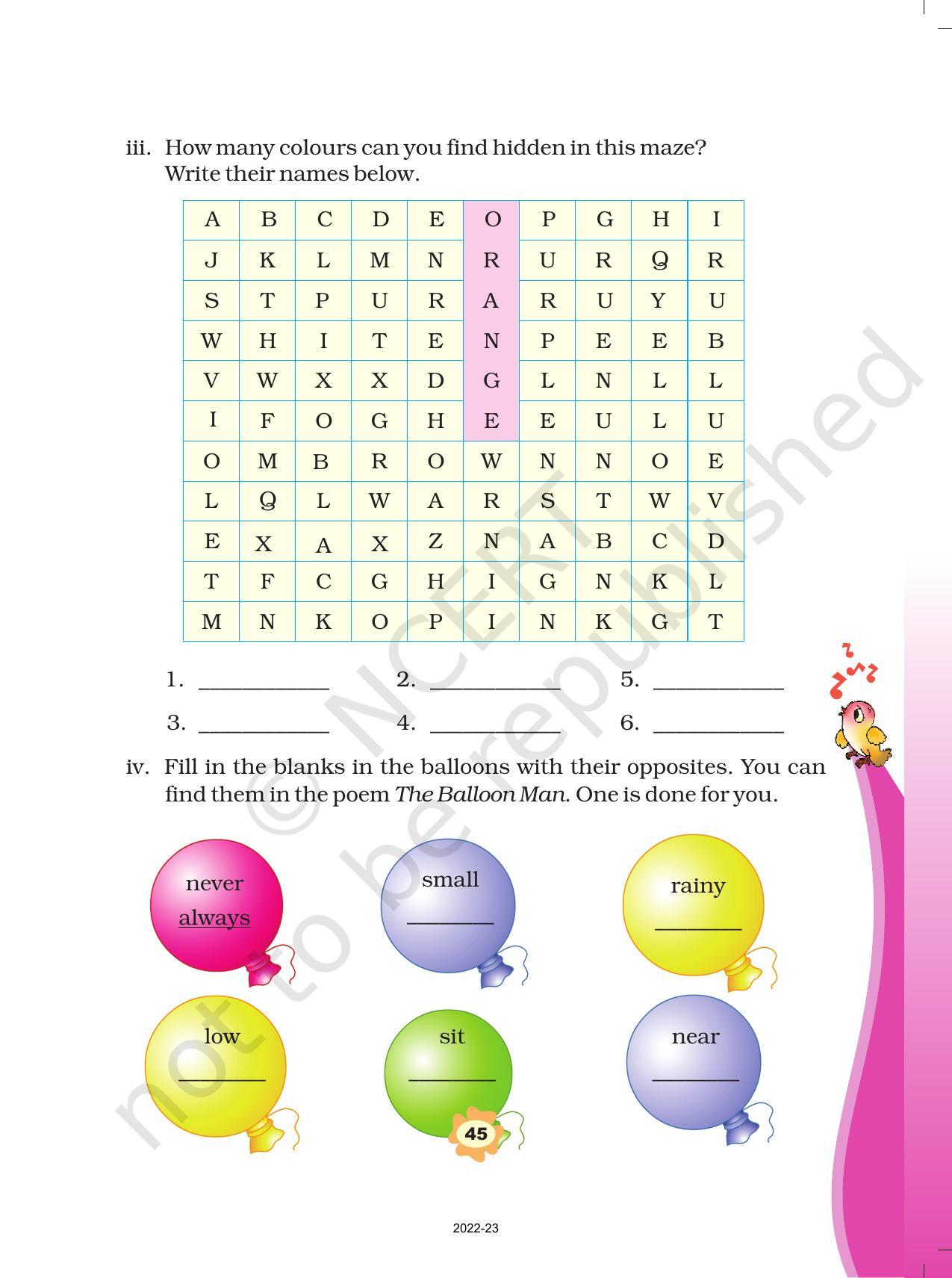NCERT Book for Class 3 English: Unit V.1-The Balloon Man - Page 3