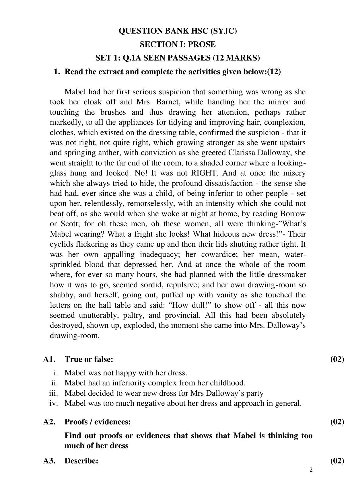 Maharashtra Board Class 12 English - First Language (Medium ENGLISH) 2023 Question Bank - Page 2