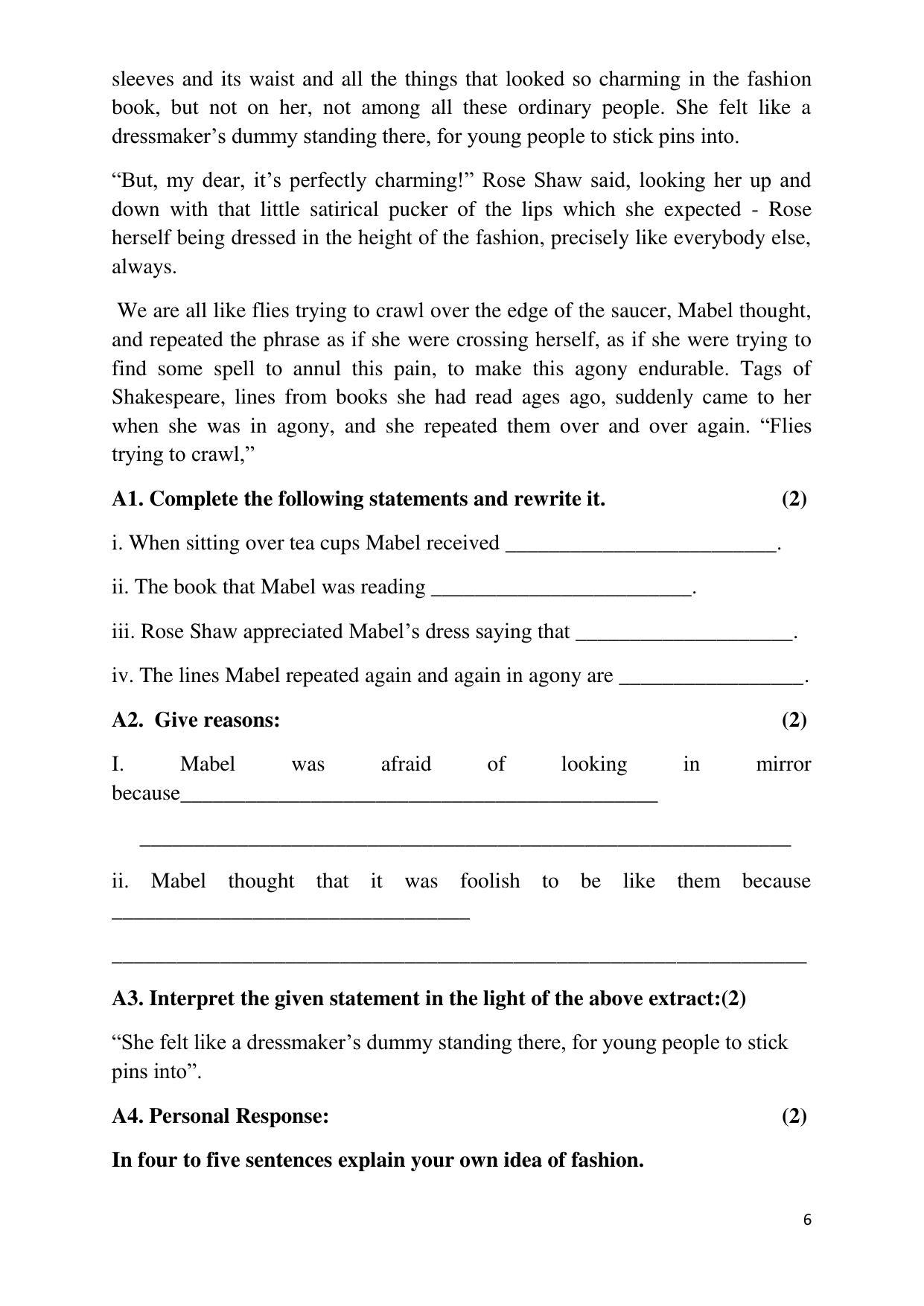 Maharashtra Board Class 12 English - First Language (Medium ENGLISH) 2023 Question Bank - Page 6