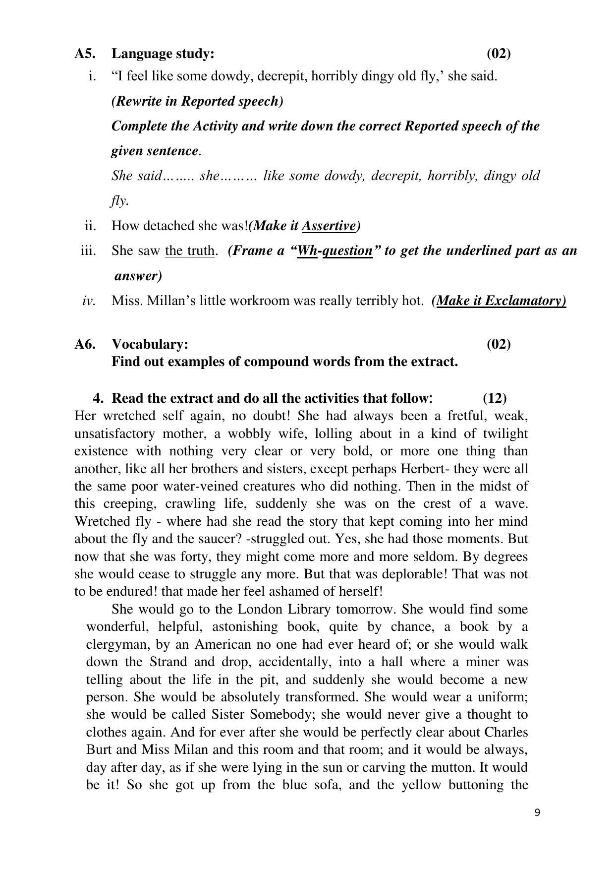 Maharashtra Board Class 12 English - First Language (Medium ENGLISH) 2023 Question Bank - Page 9