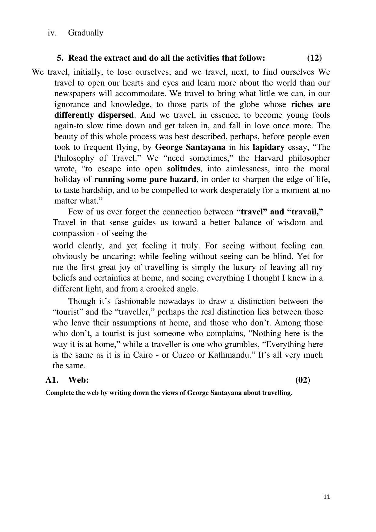 Maharashtra Board Class 12 English - First Language (Medium ENGLISH) 2023 Question Bank - Page 11