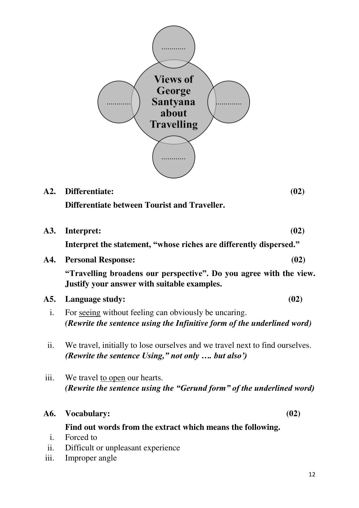 Maharashtra Board Class 12 English - First Language (Medium ENGLISH) 2023 Question Bank - Page 12