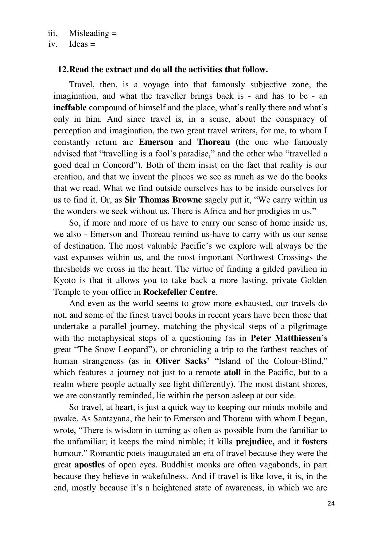 Maharashtra Board Class 12 English - First Language (Medium ENGLISH) 2023 Question Bank - Page 24