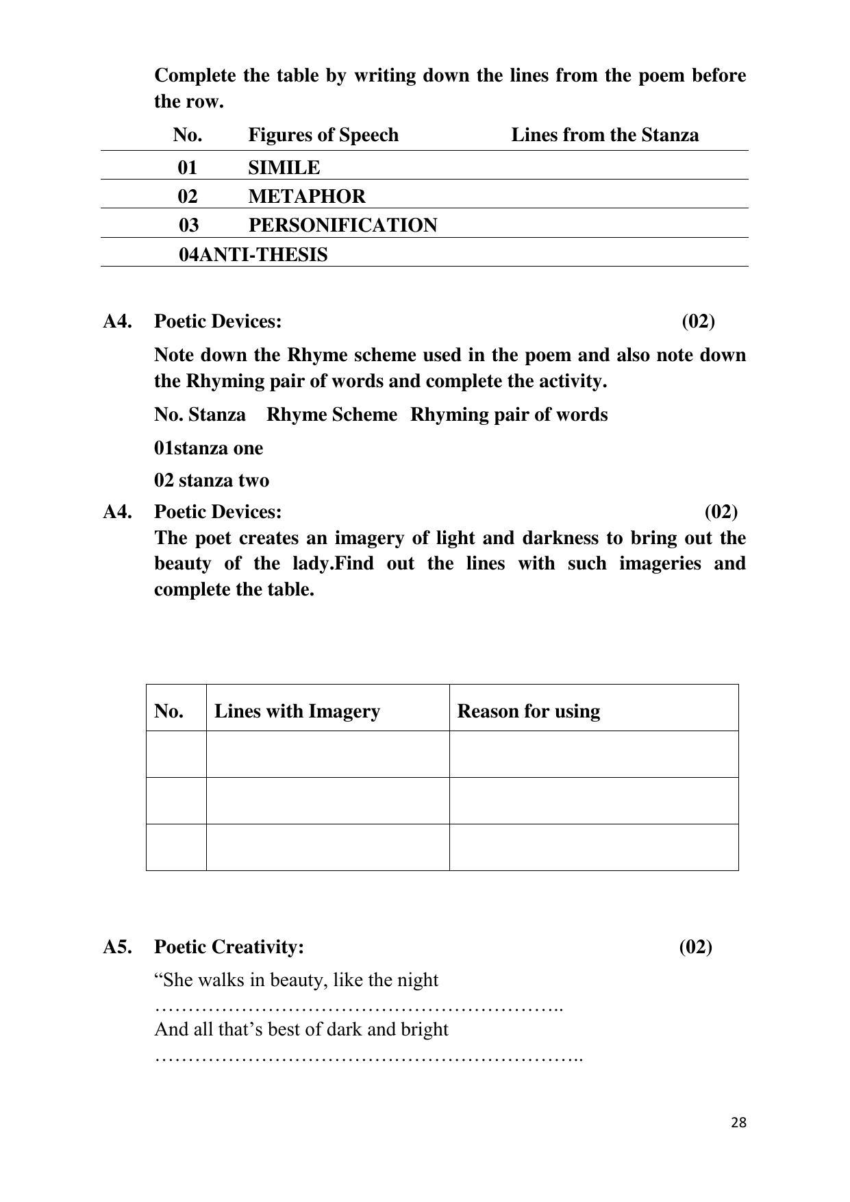Maharashtra Board Class 12 English - First Language (Medium ENGLISH) 2023 Question Bank - Page 28