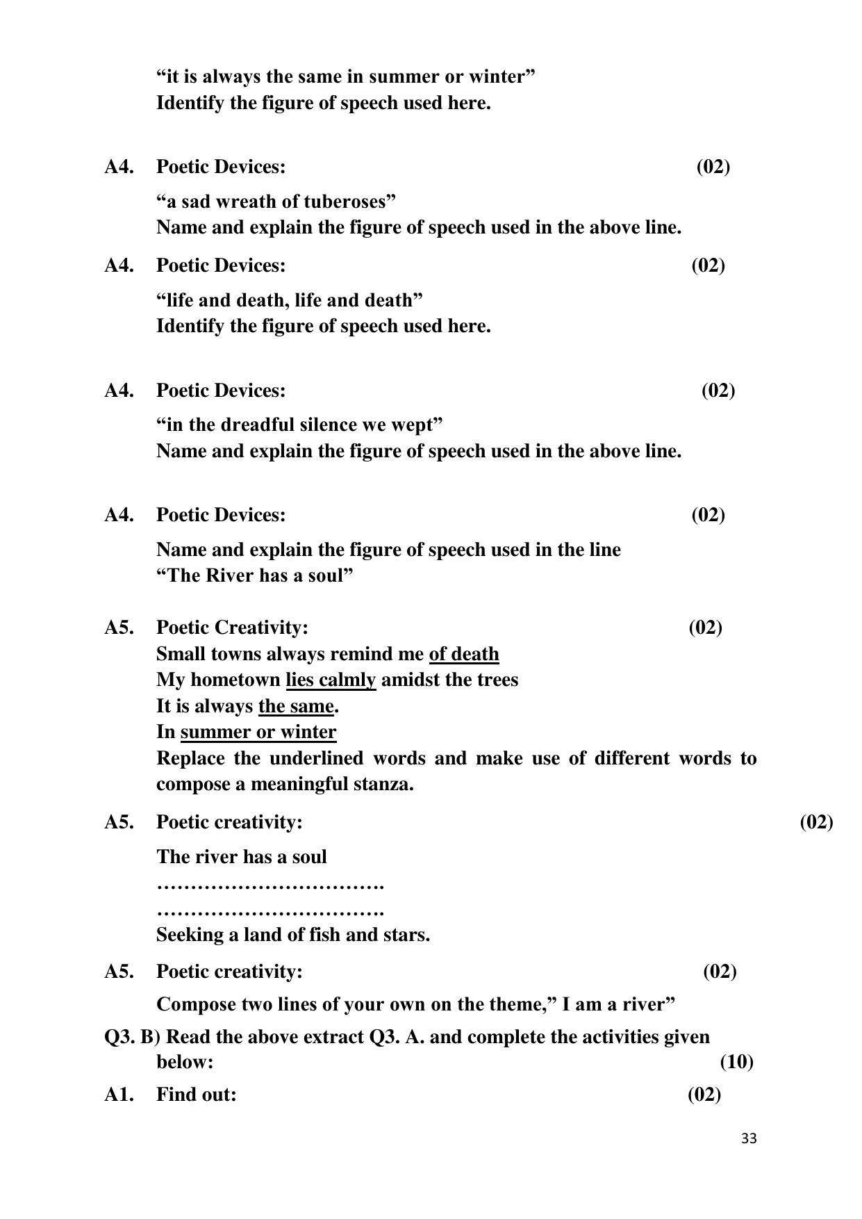 Maharashtra Board Class 12 English - First Language (Medium ENGLISH) 2023 Question Bank - Page 33