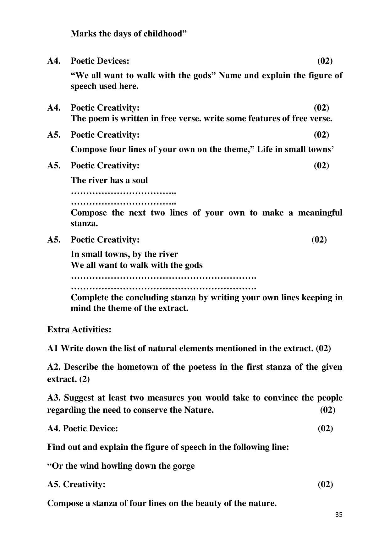 Maharashtra Board Class 12 English - First Language (Medium ENGLISH) 2023 Question Bank - Page 35