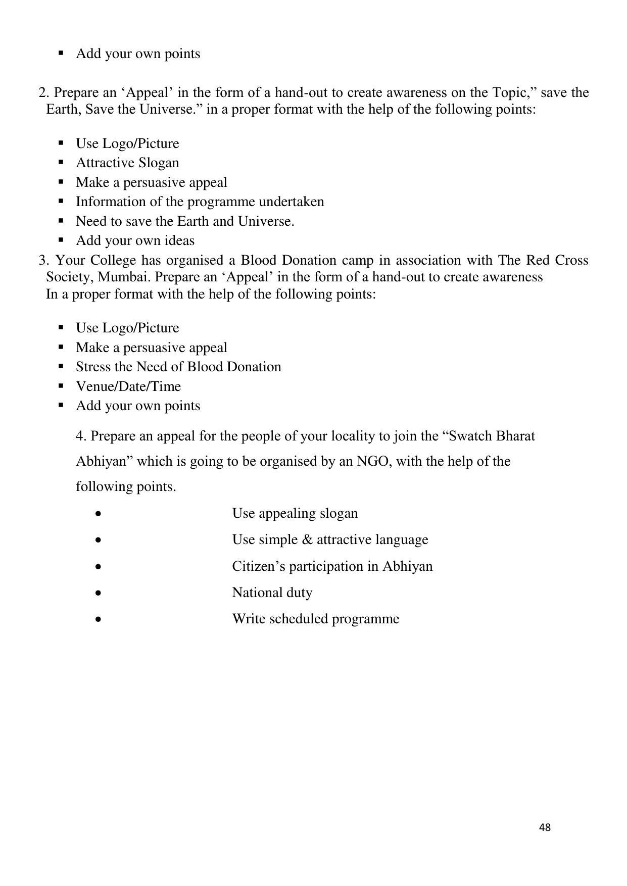 Maharashtra Board Class 12 English - First Language (Medium ENGLISH) 2023 Question Bank - Page 48