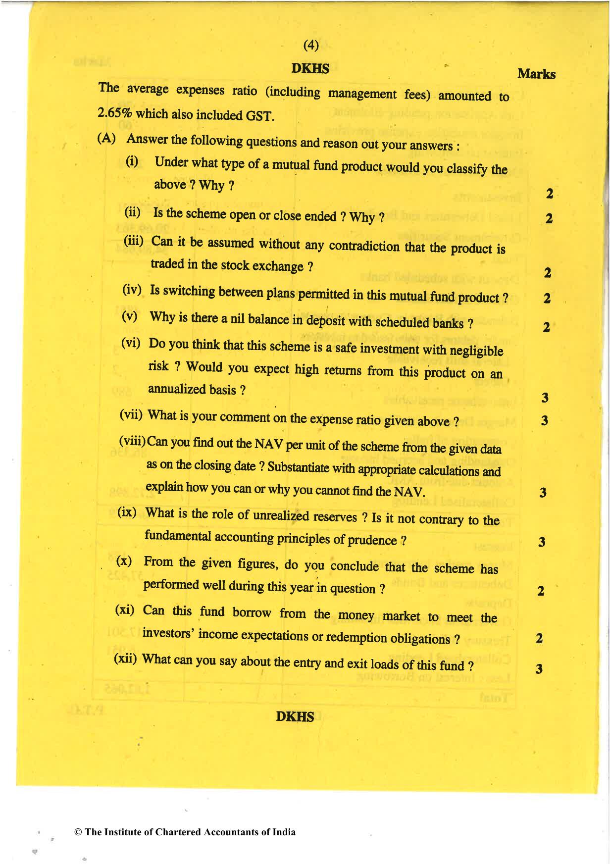 CA Final May 2018 Question Paper - Paper 6B – Financial Services and Capital Markets - Page 4