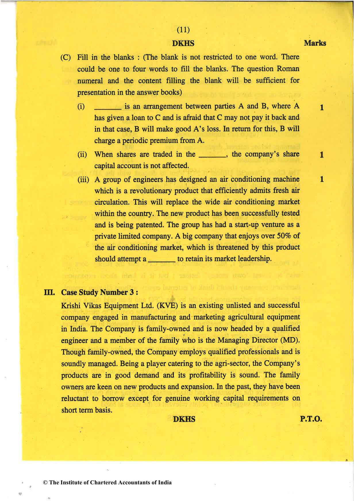 CA Final May 2018 Question Paper - Paper 6B – Financial Services and Capital Markets - Page 11