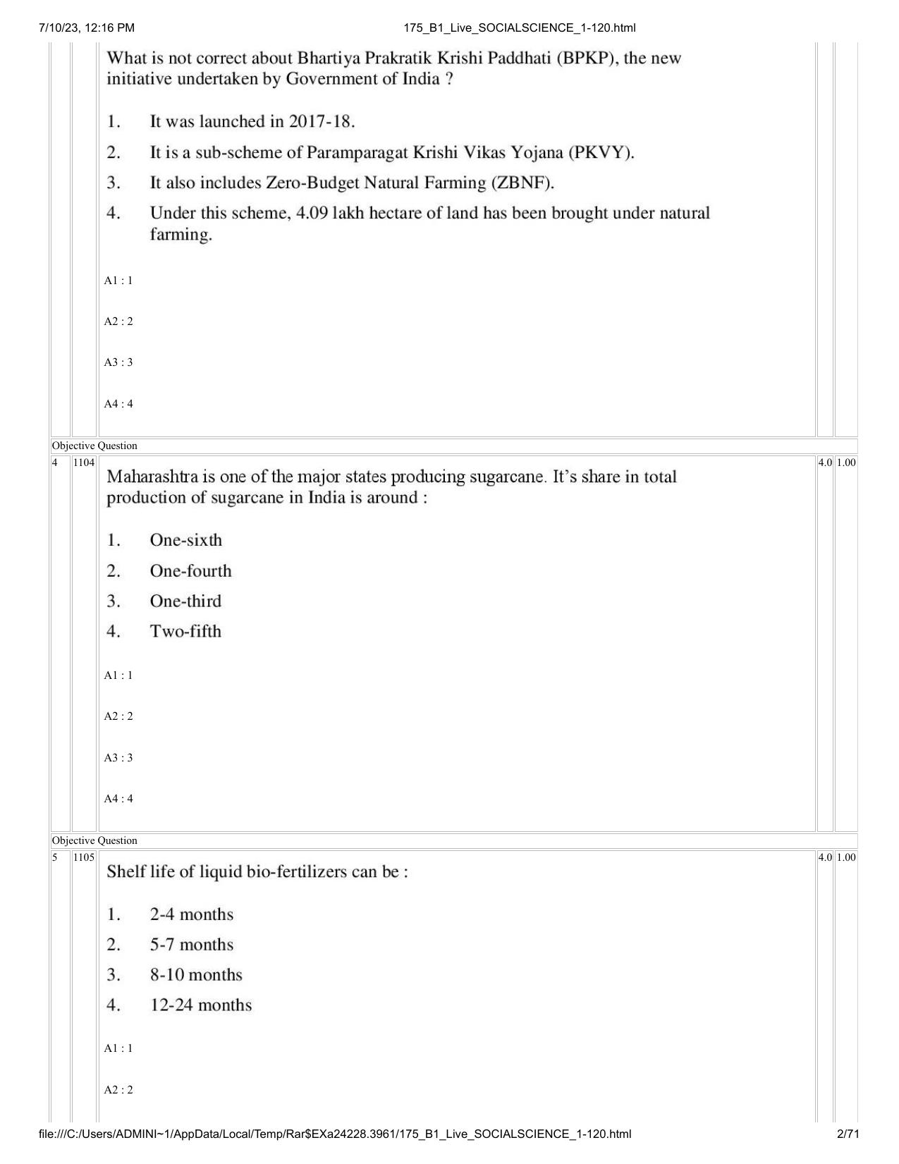 ICAR AIEEA PG 2023 SOCIAL SCIENCES Question Paper - Page 2