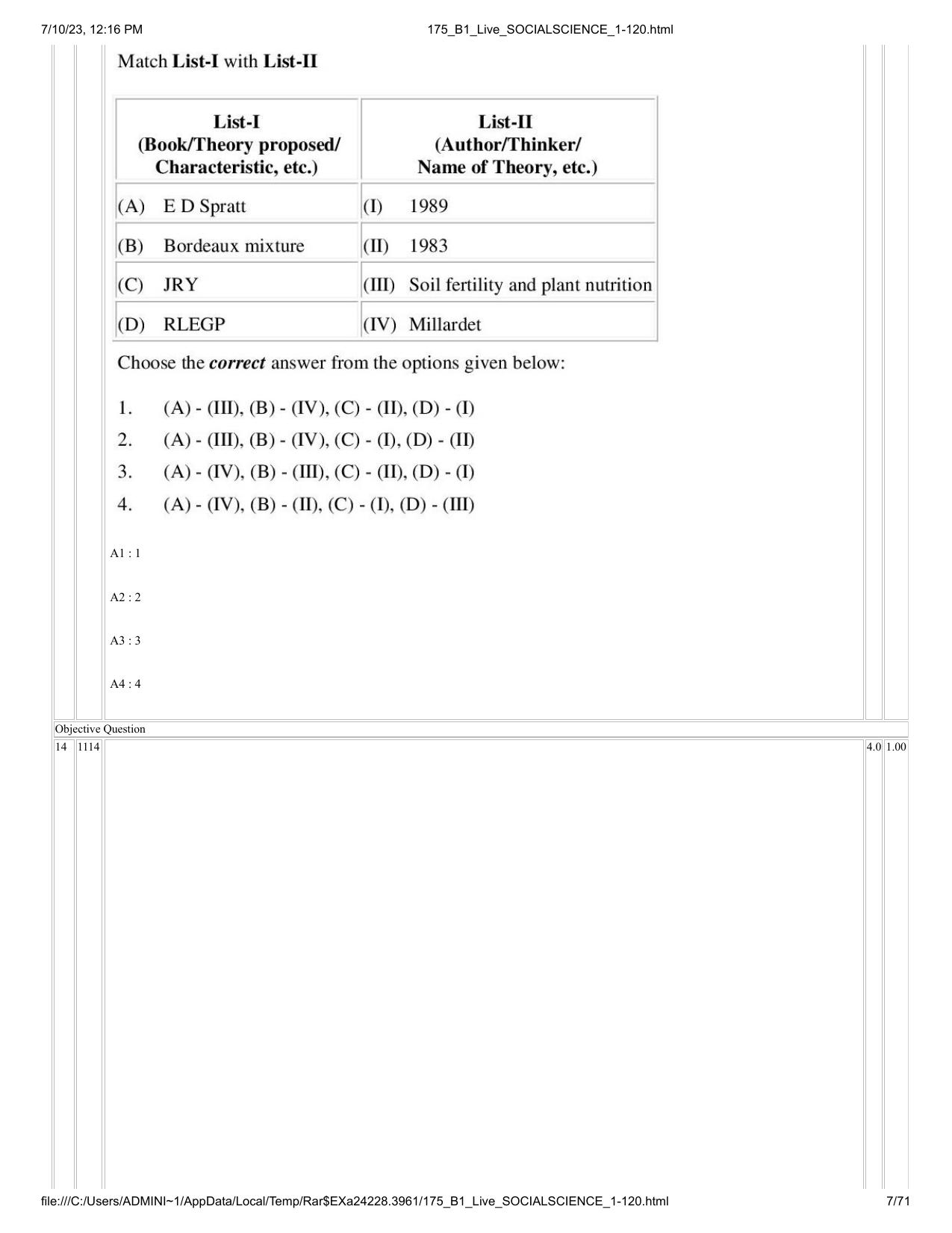ICAR AIEEA PG 2023 SOCIAL SCIENCES Question Paper - Page 7