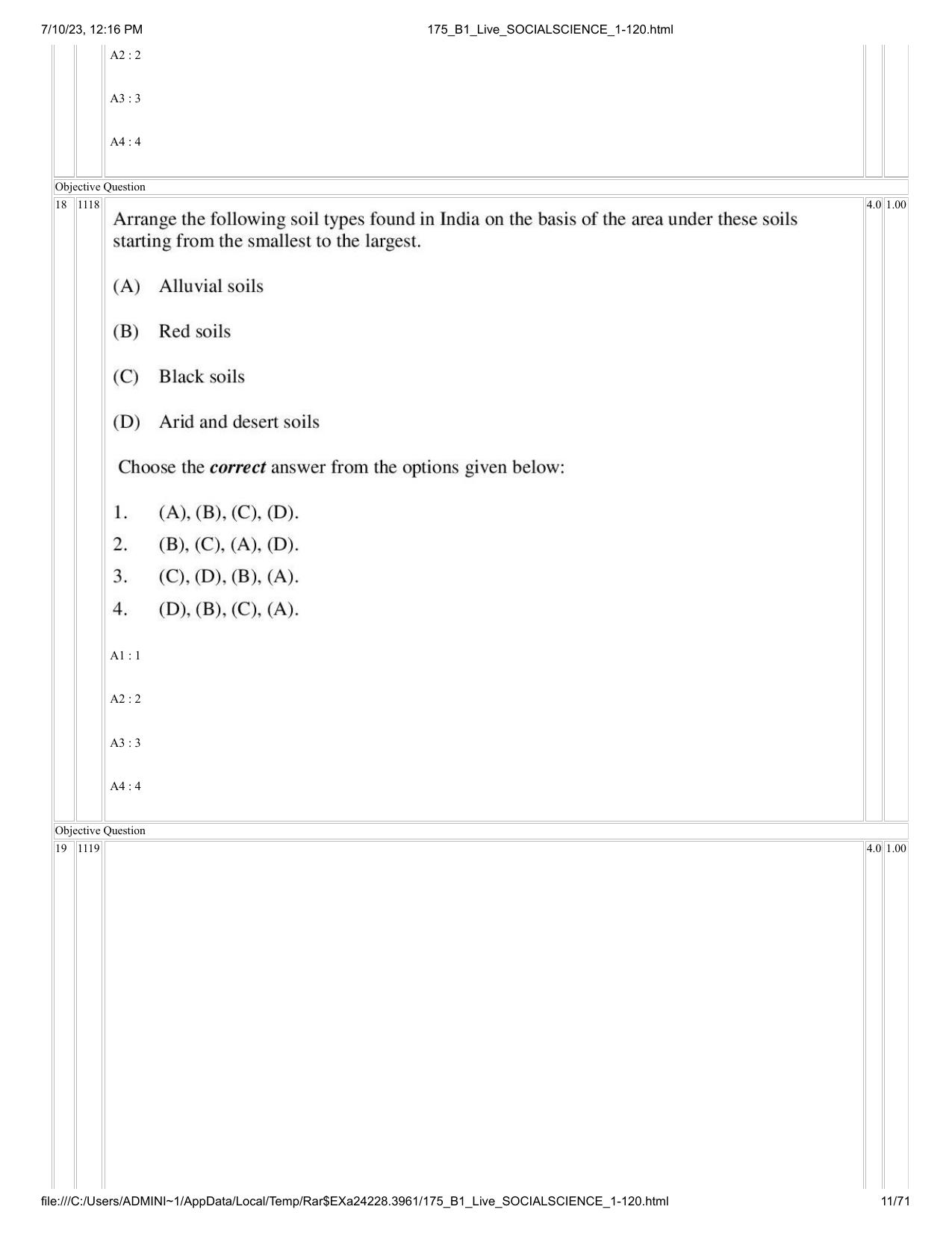 ICAR AIEEA PG 2023 SOCIAL SCIENCES Question Paper - Page 11