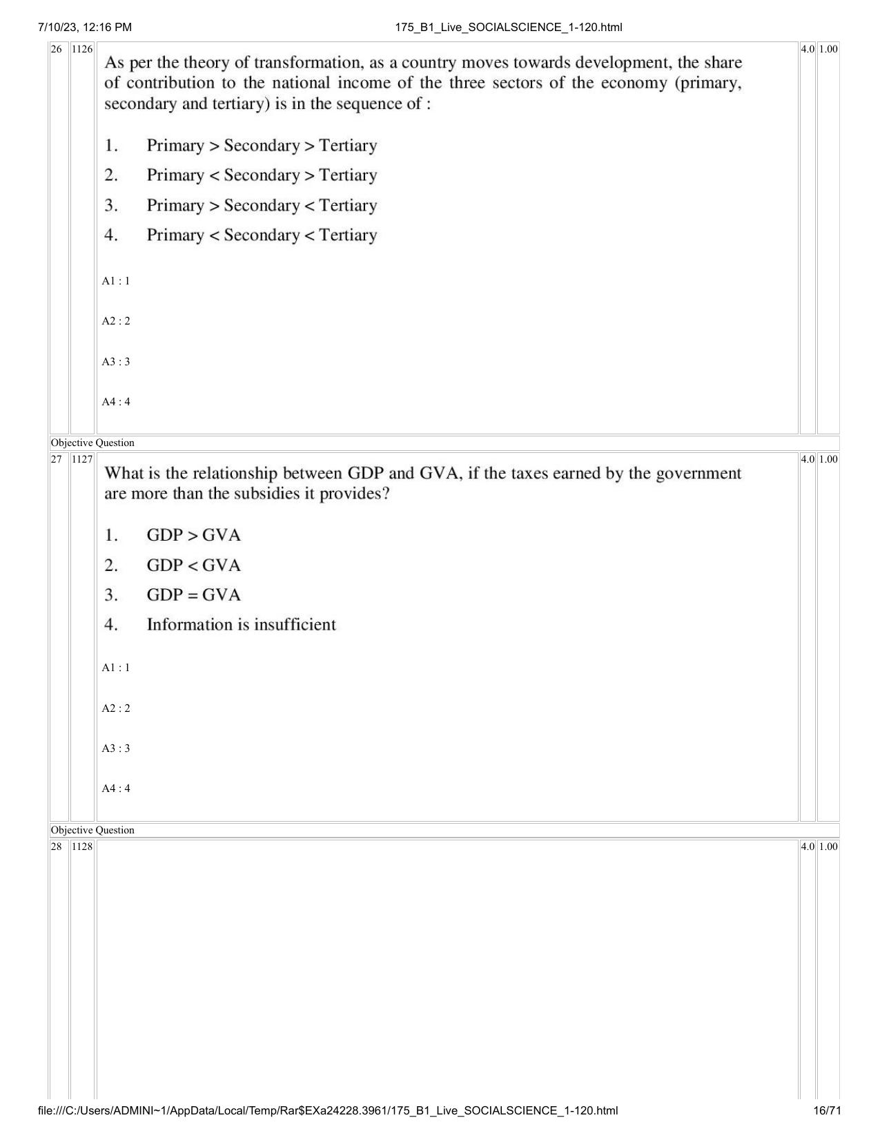 ICAR AIEEA PG 2023 SOCIAL SCIENCES Question Paper - Page 16