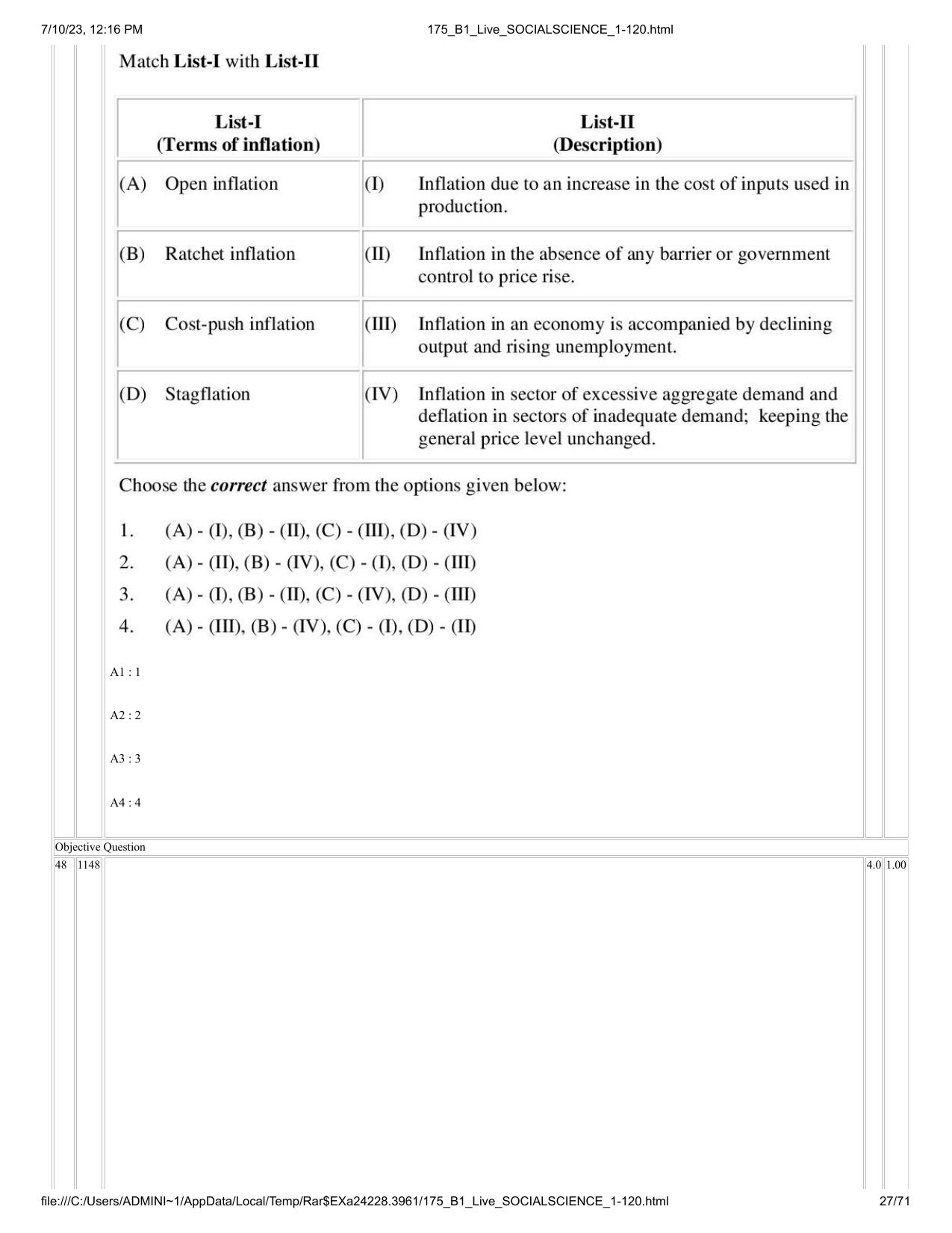 ICAR AIEEA PG 2023 SOCIAL SCIENCES Question Paper - Page 27