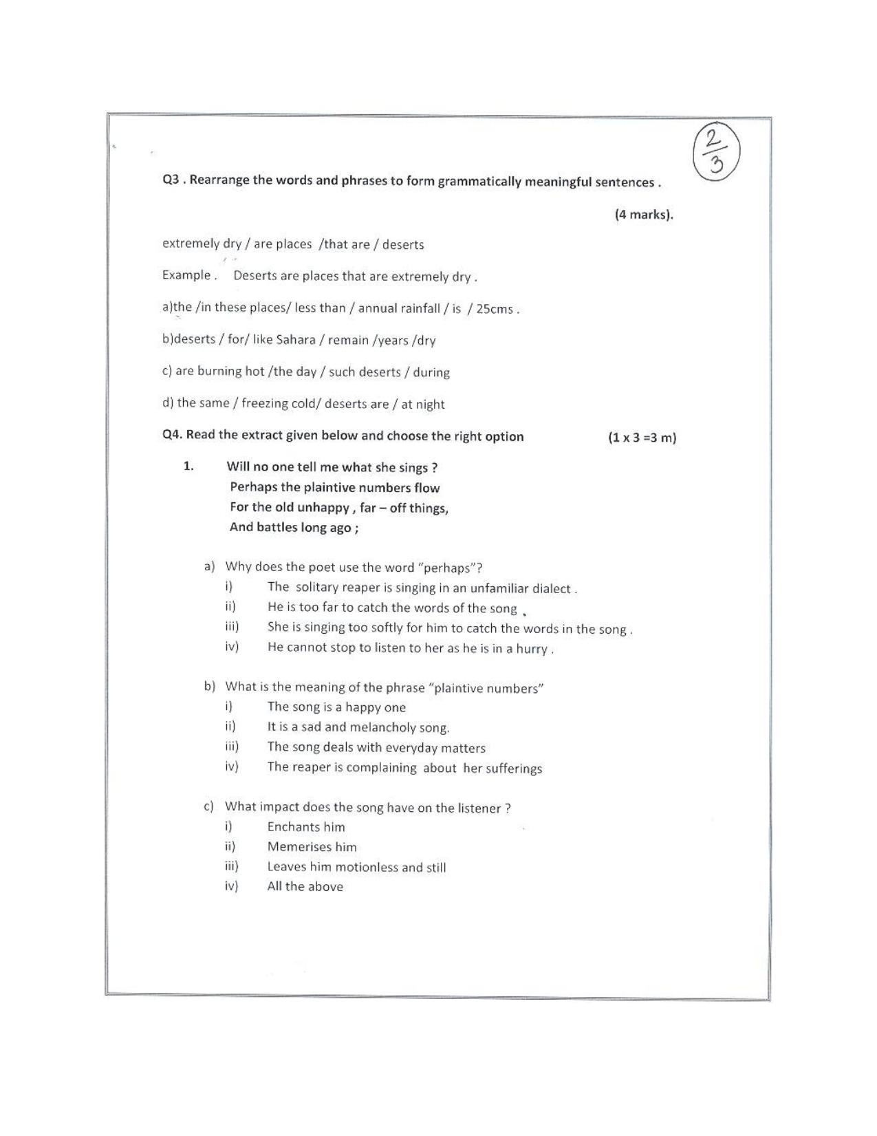 CBSE Worksheets for Class 9 English Assignment 6 - Page 2