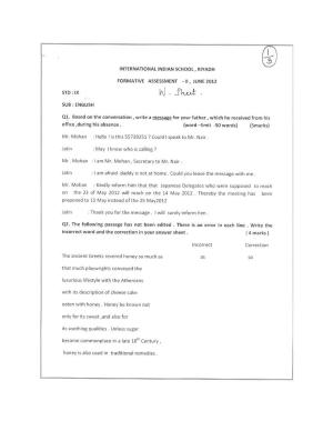 CBSE Worksheets for Class 9 English Assignment 6