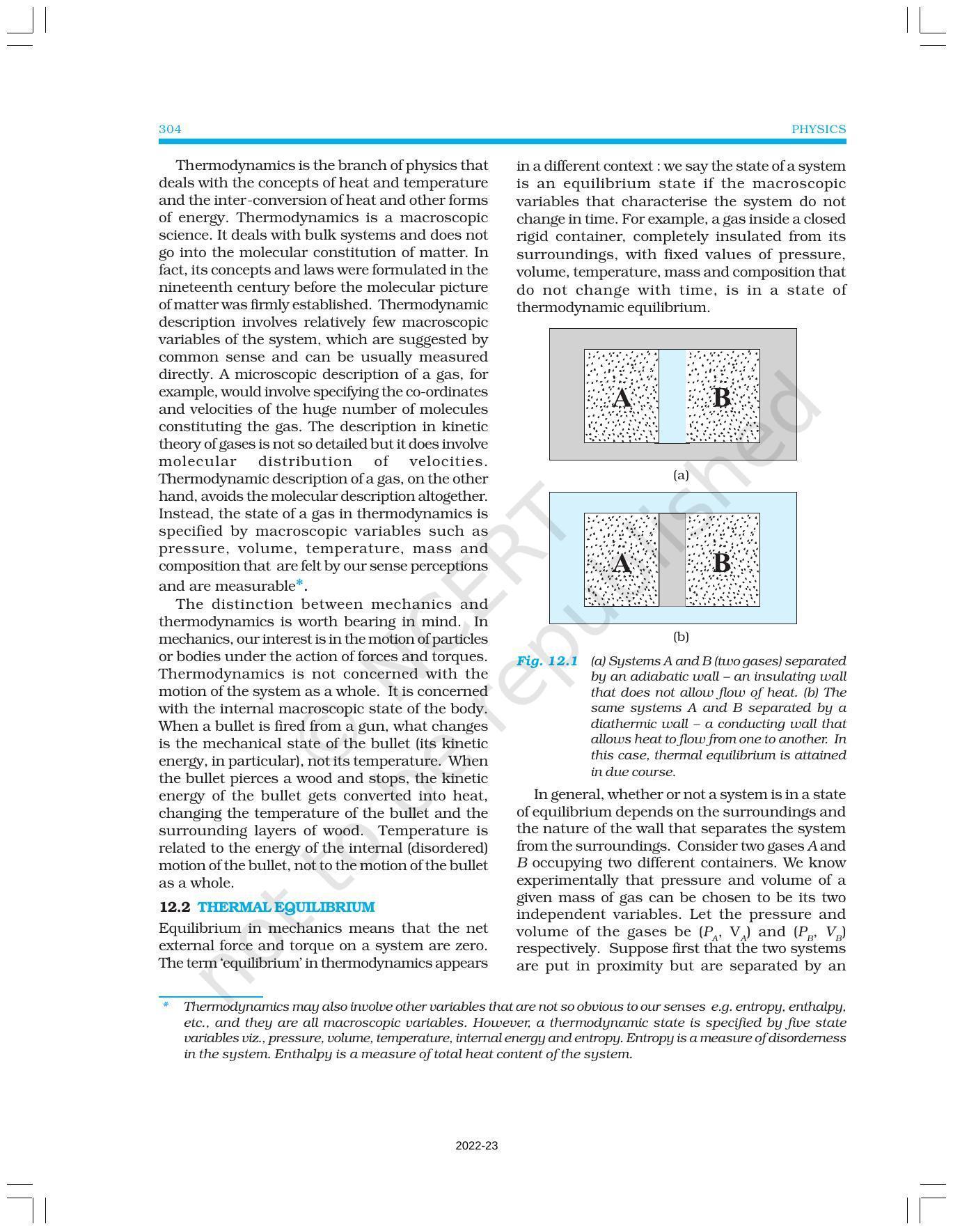 NCERT Book for Class 11 Physics Chapter 12 Thermodynamics - Page 2