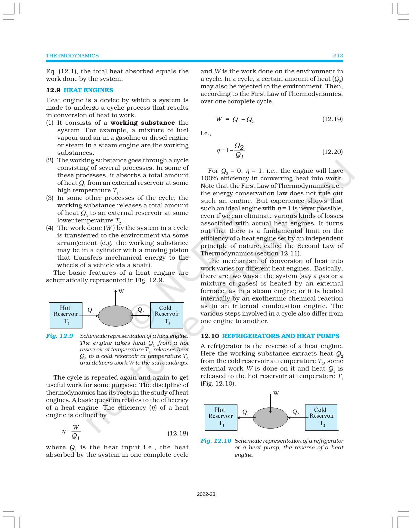 NCERT Book for Class 11 Physics Chapter 12 Thermodynamics - Page 11