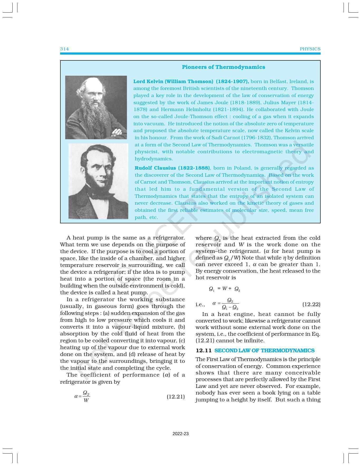 NCERT Book for Class 11 Physics Chapter 12 Thermodynamics - Page 12