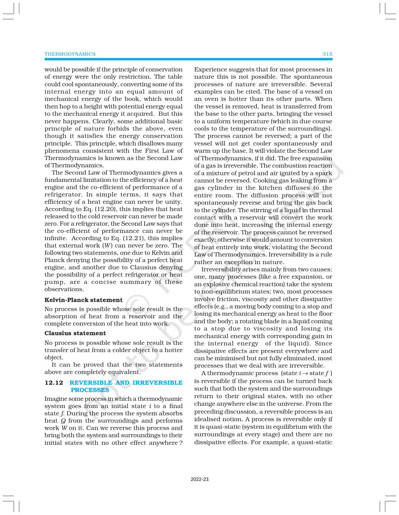 NCERT Book for Class 11 Physics Chapter 12 Thermodynamics - Page 13