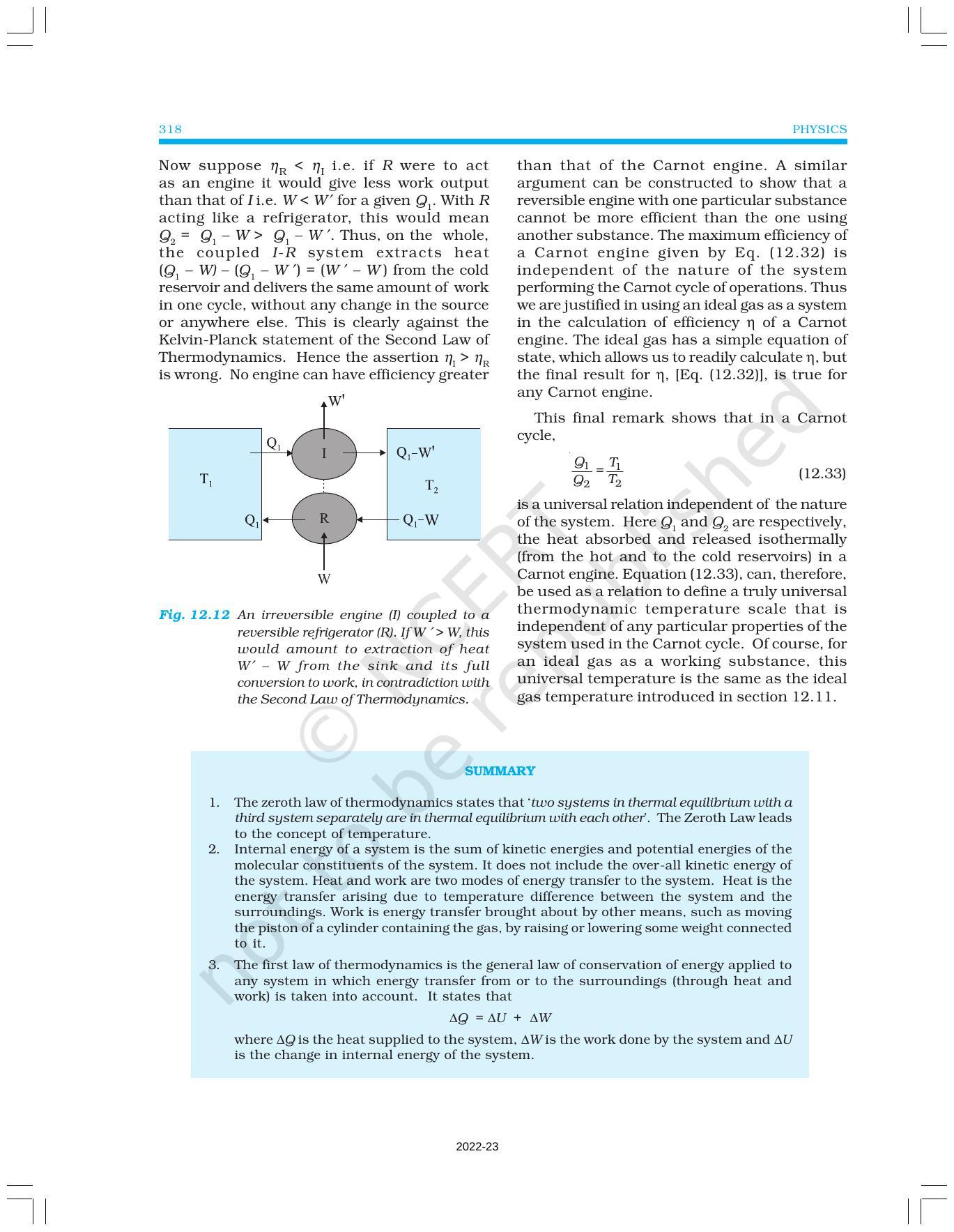 NCERT Book for Class 11 Physics Chapter 12 Thermodynamics - Page 16