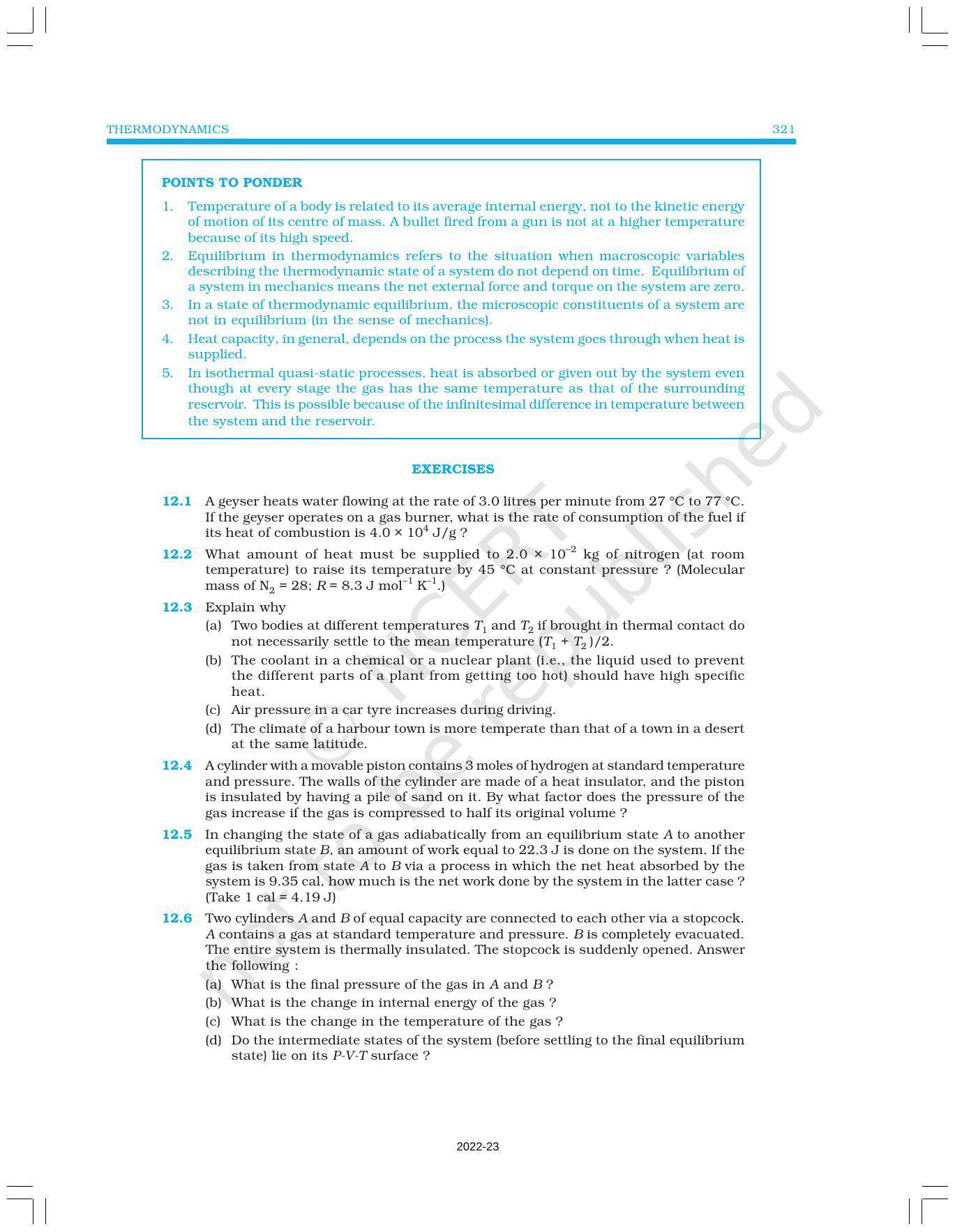 NCERT Book for Class 11 Physics Chapter 12 Thermodynamics - Page 19