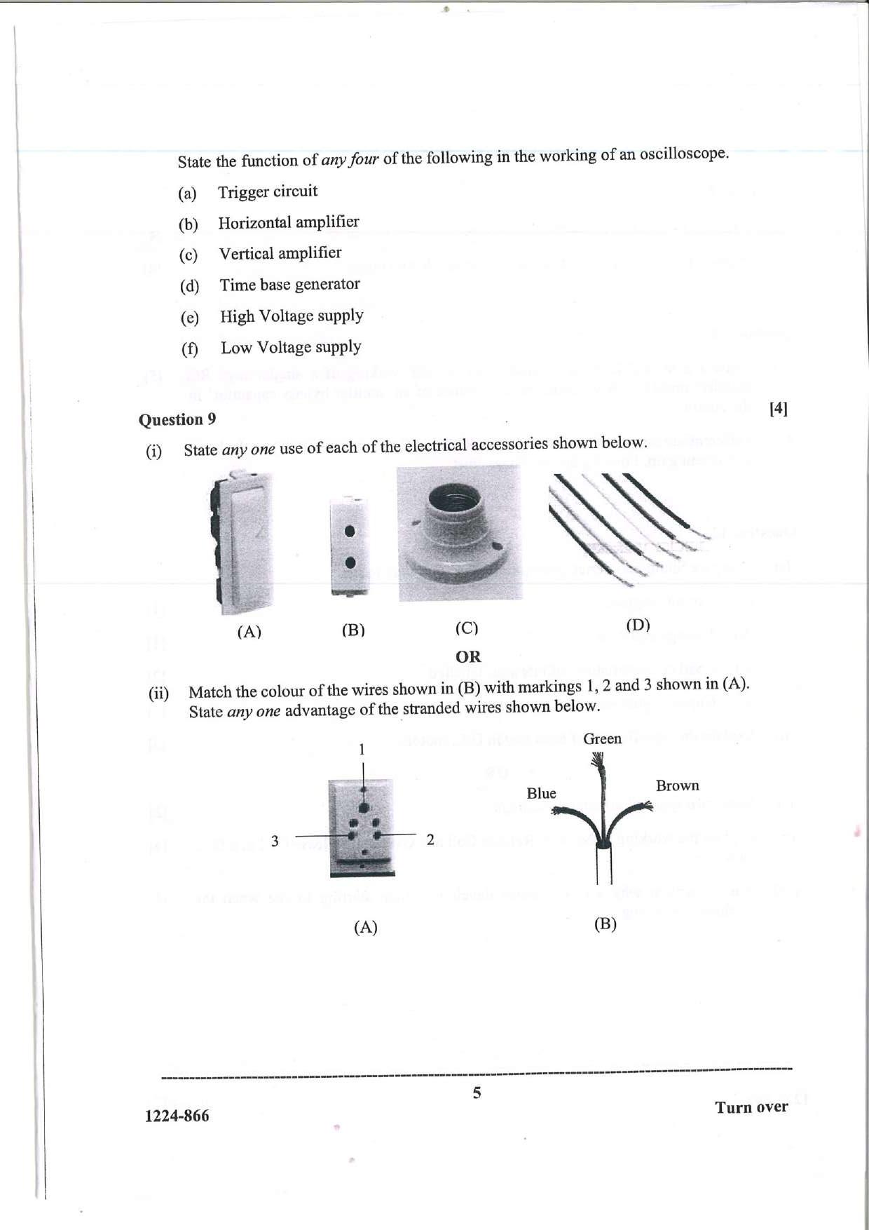 ISC Class 12 Electricity & Electronics 2024 Question Paper - Page 5