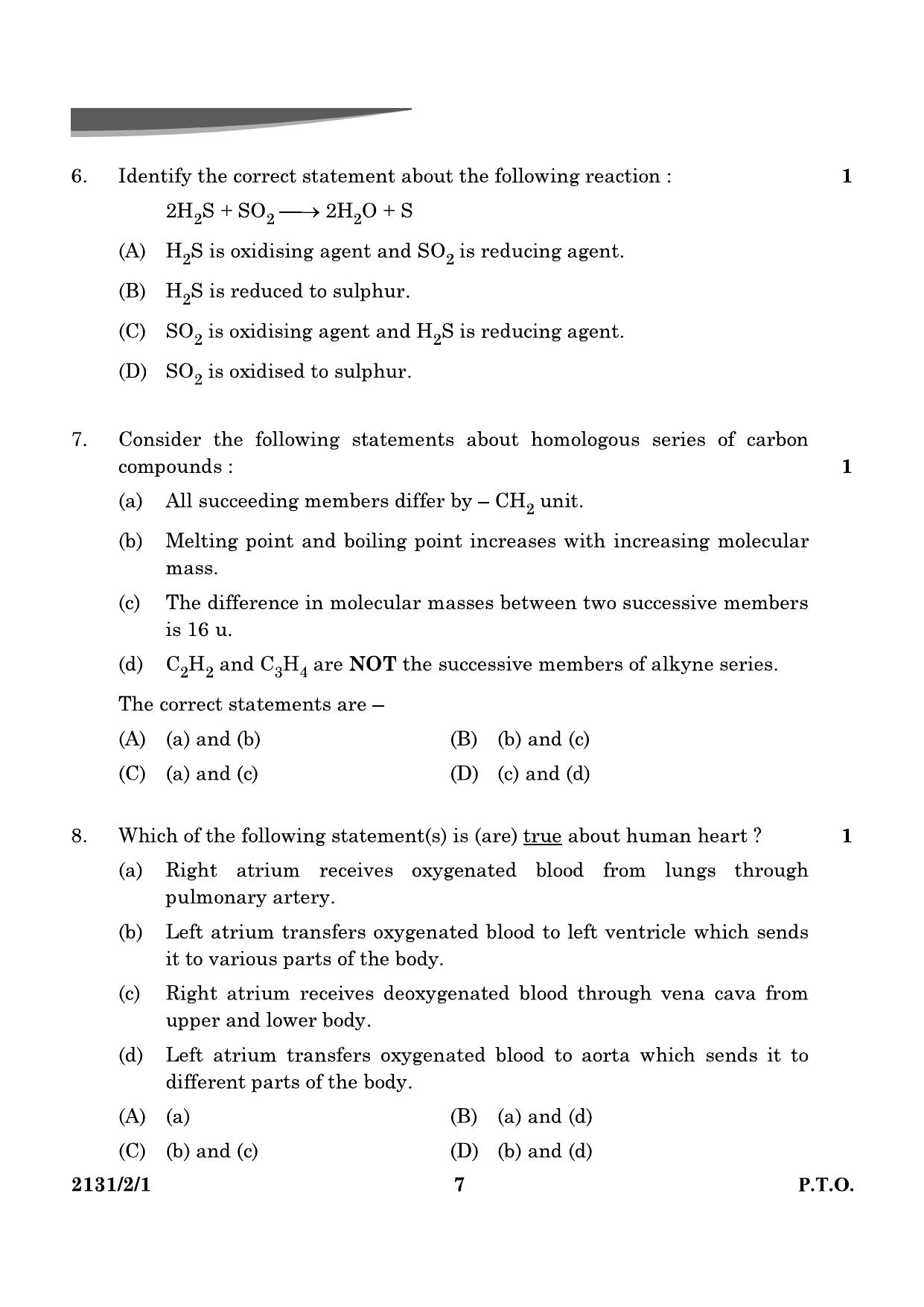 CBSE Class 10 31-2-1 Science 2024 Question Paper - Page 7