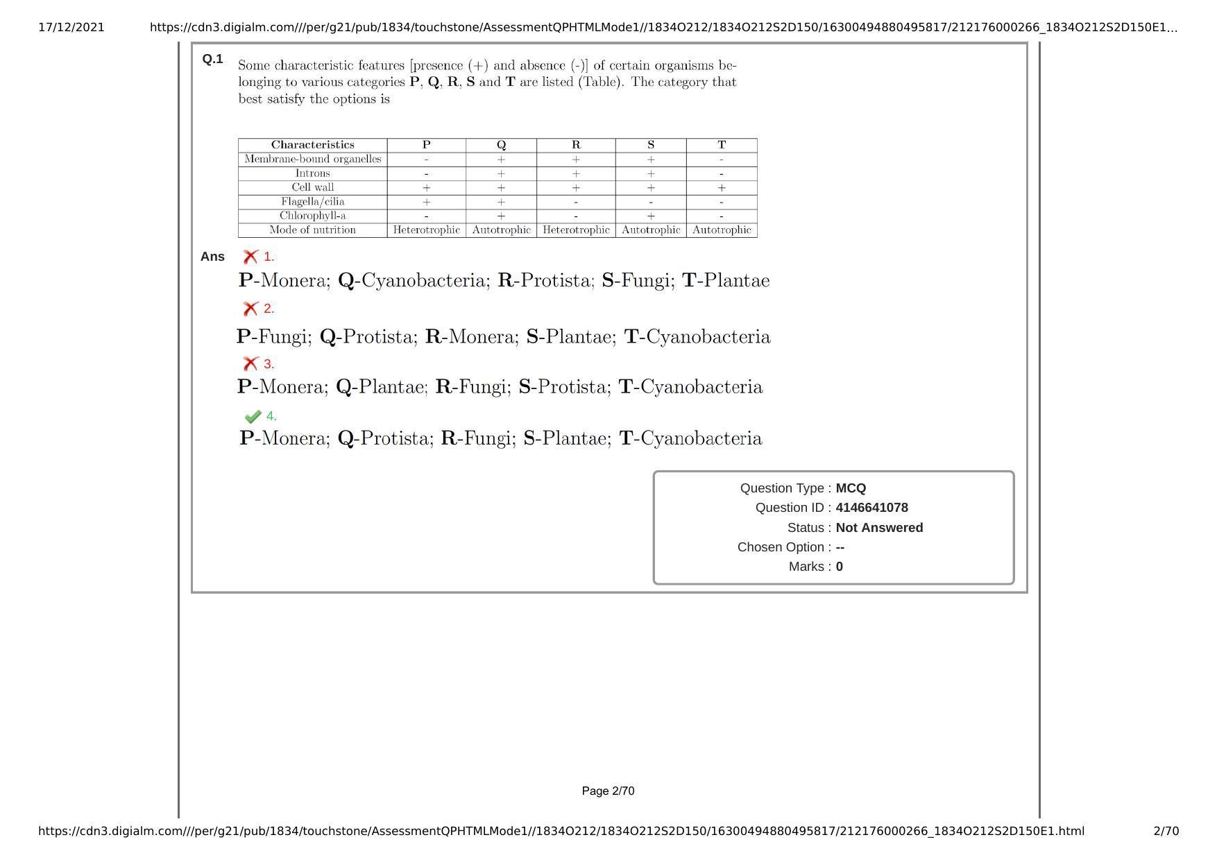 NEST Session II 2021 Question Paper - Page 2