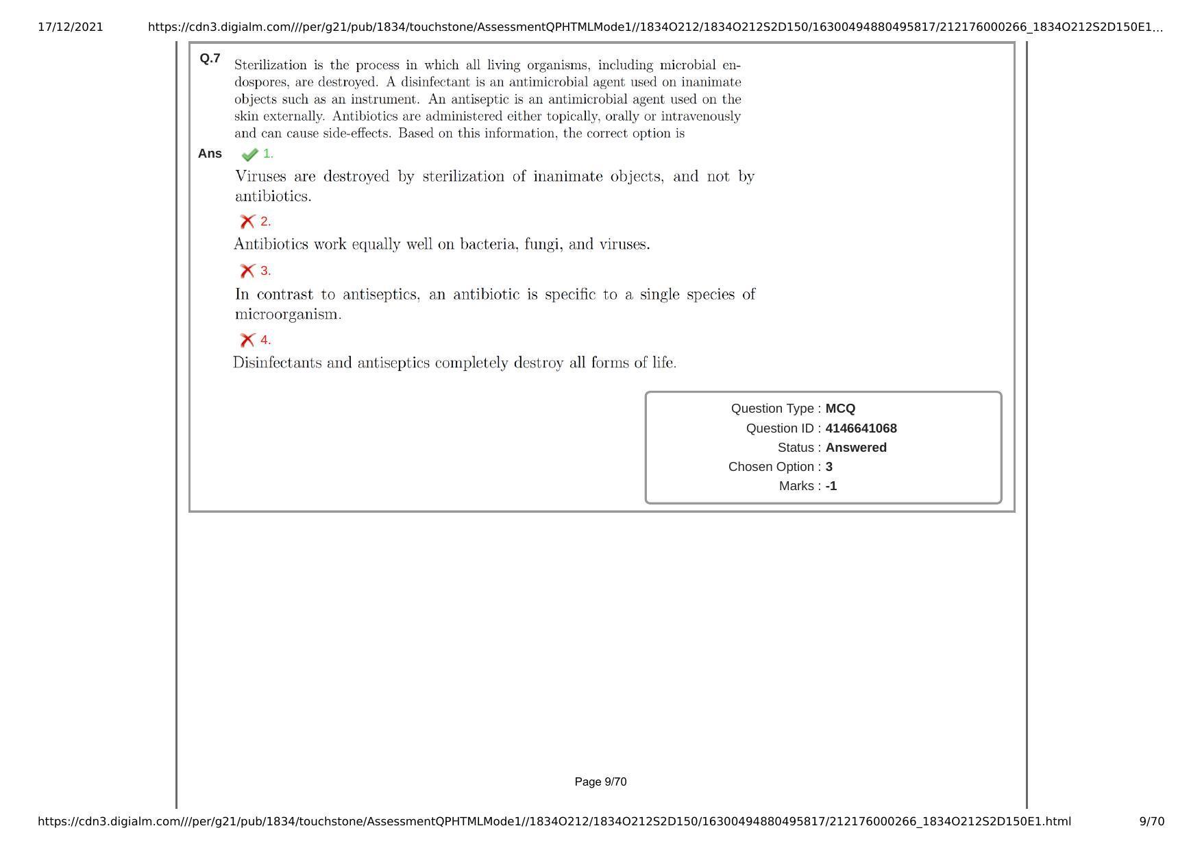 NEST Session II 2021 Question Paper - Page 9
