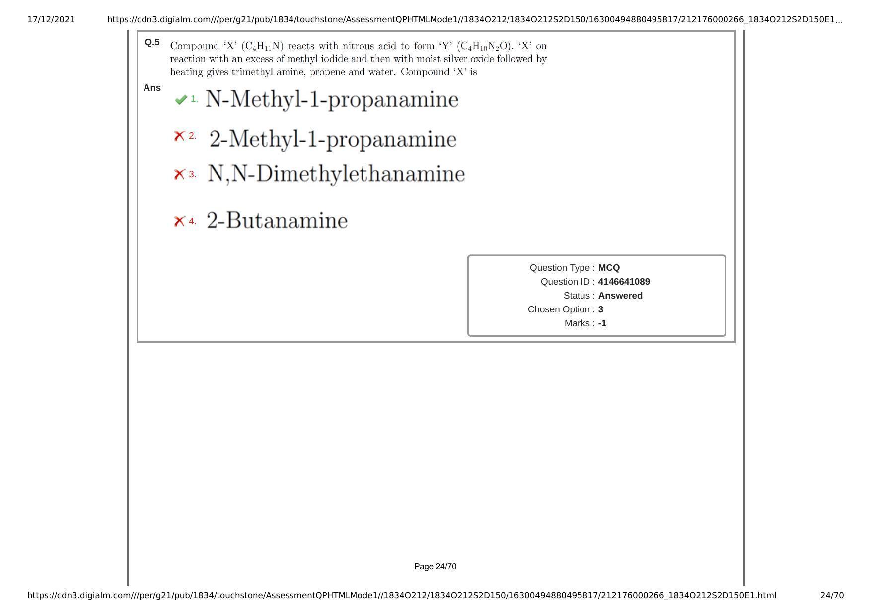 NEST Session II 2021 Question Paper - Page 24