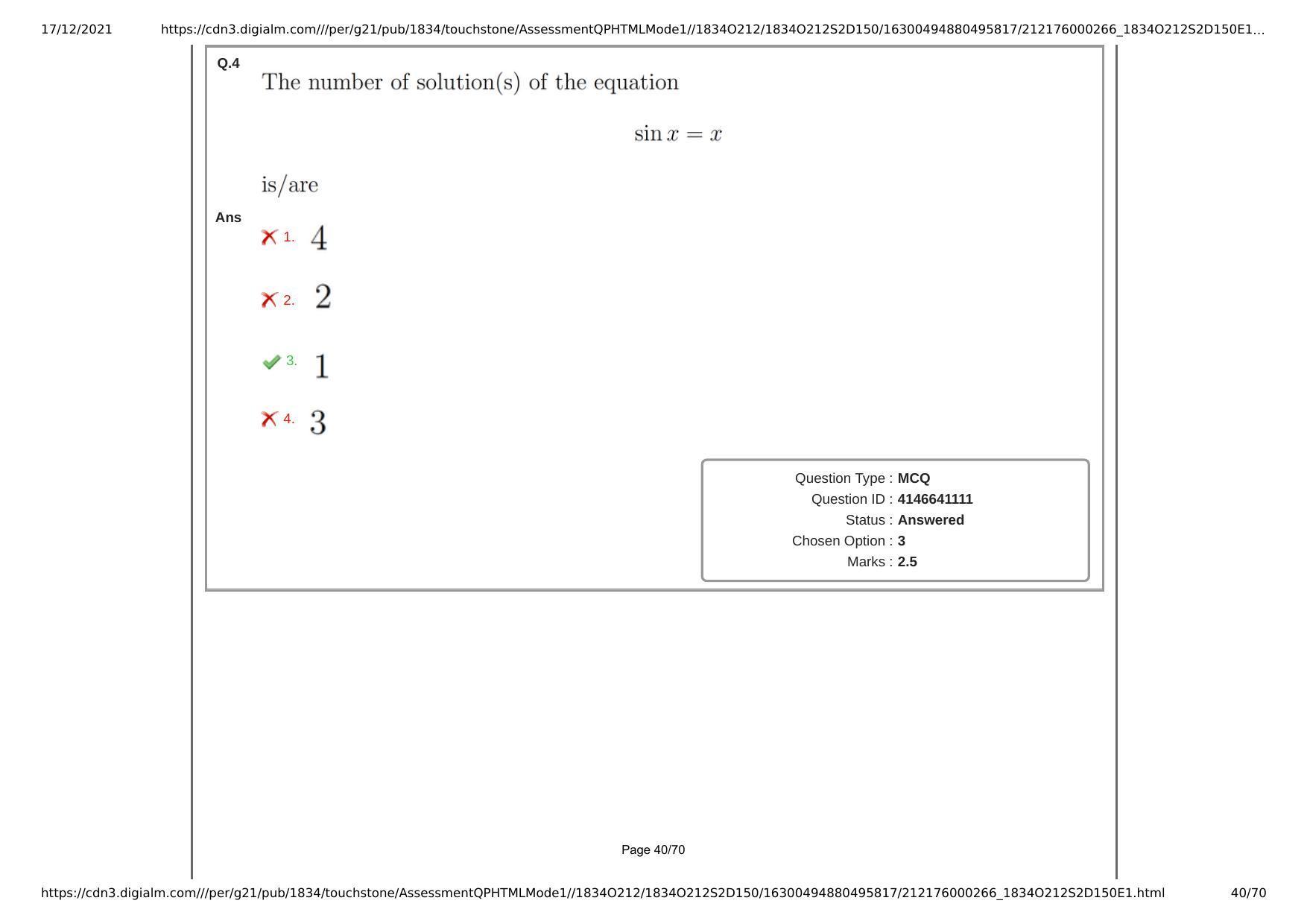 NEST Session II 2021 Question Paper - Page 40