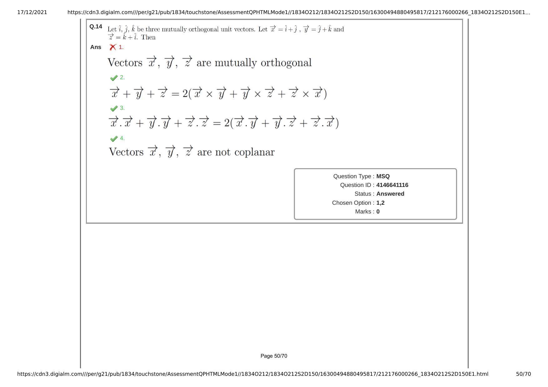 NEST Session II 2021 Question Paper - Page 50