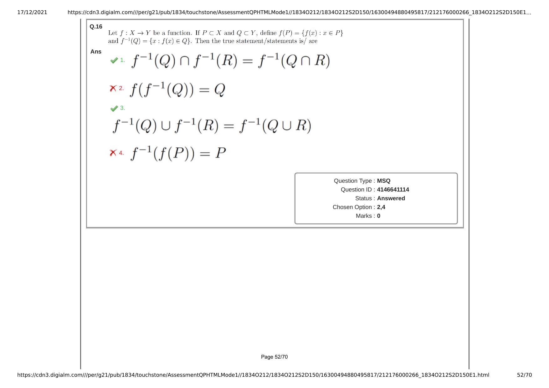 NEST Session II 2021 Question Paper - Page 52