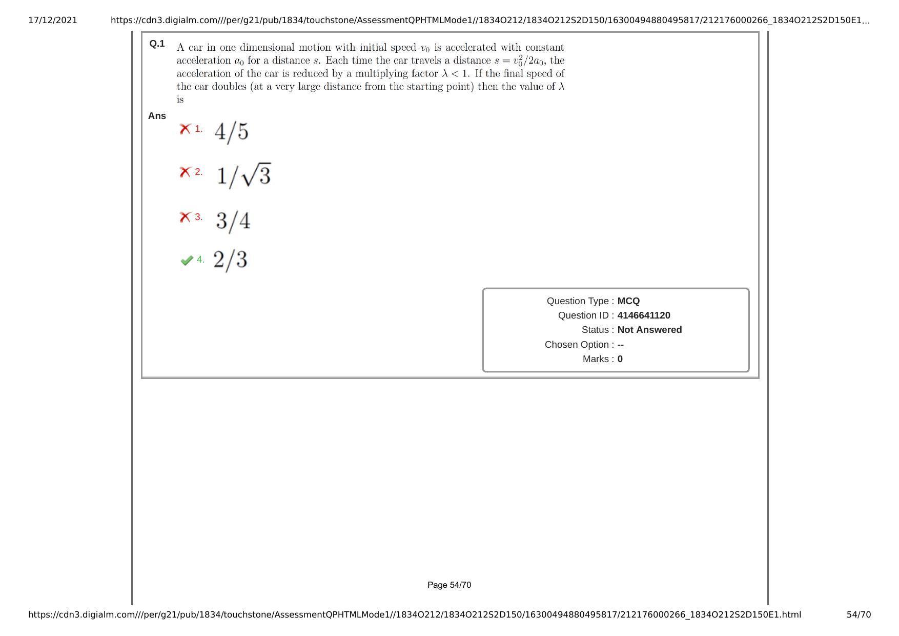 NEST Session II 2021 Question Paper - Page 54