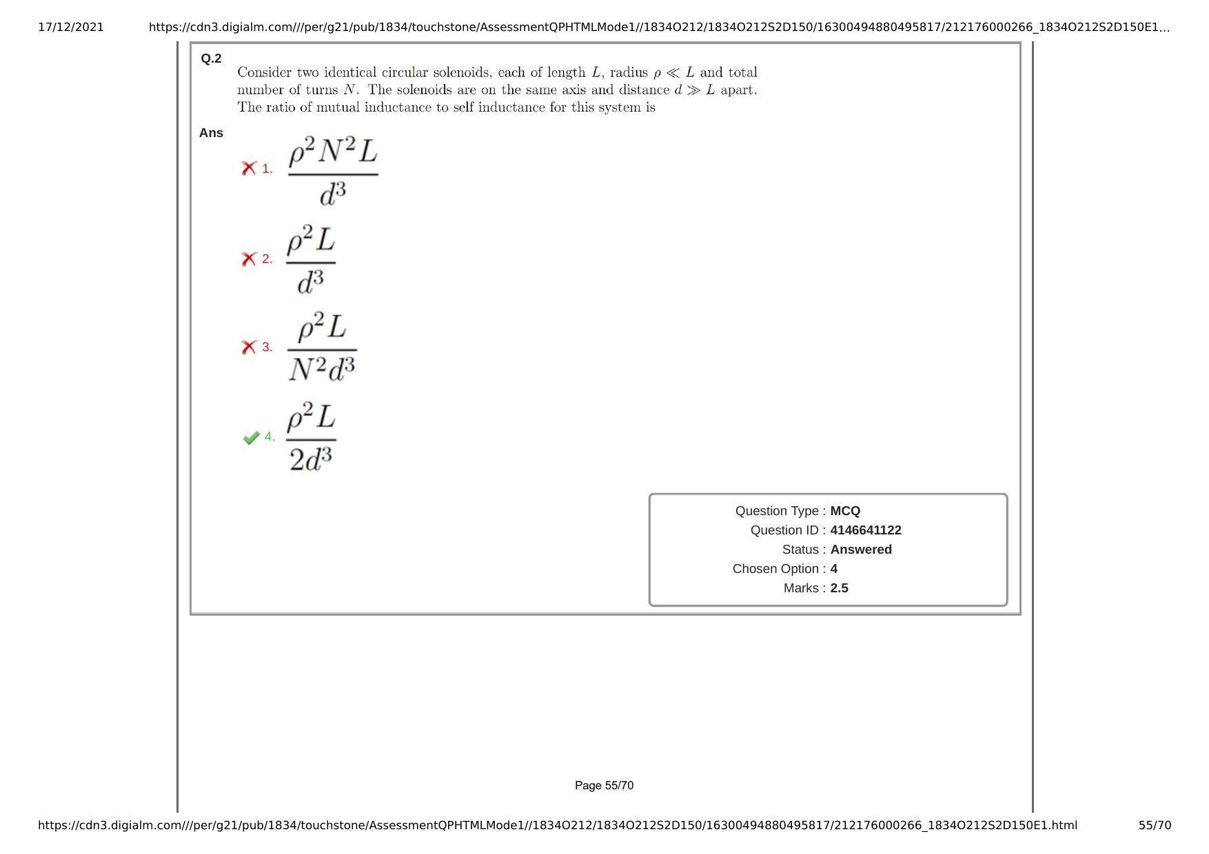 NEST Session II 2021 Question Paper - Page 55