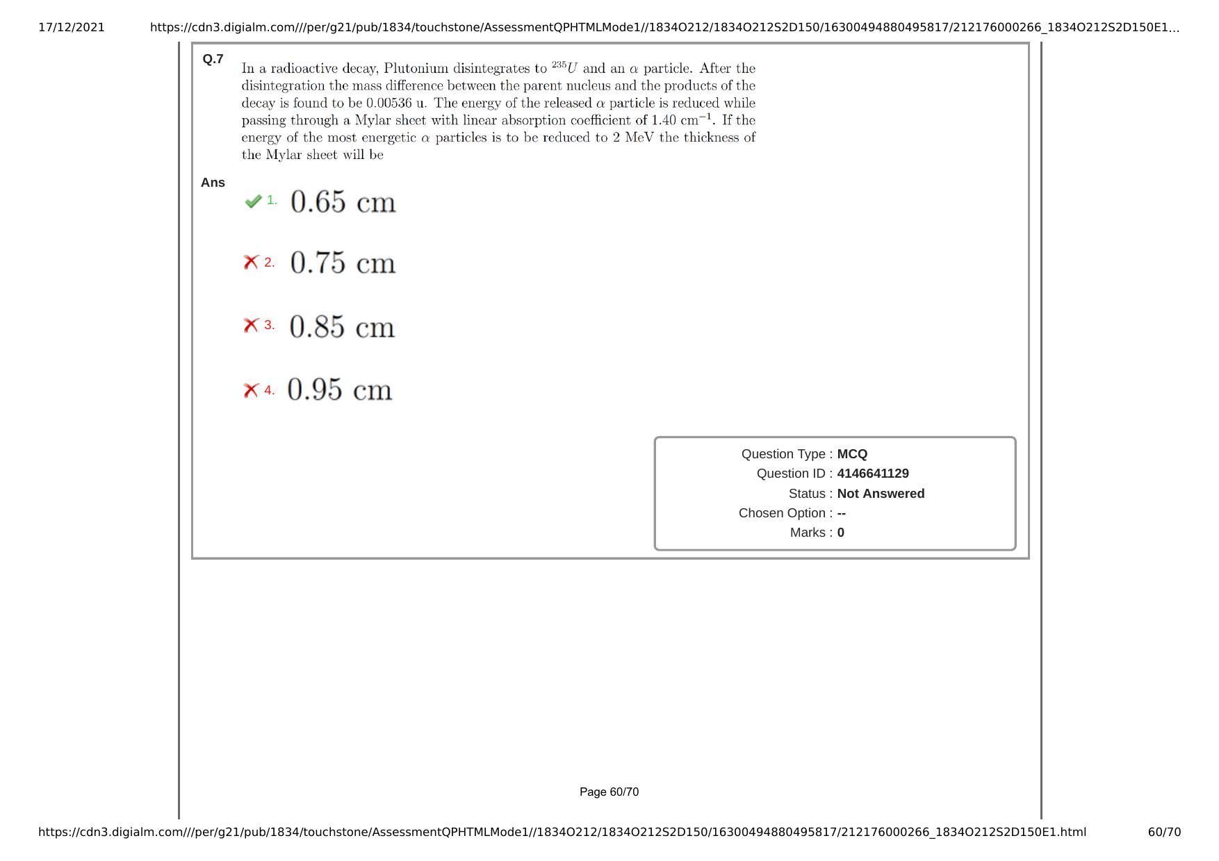 NEST Session II 2021 Question Paper - Page 60