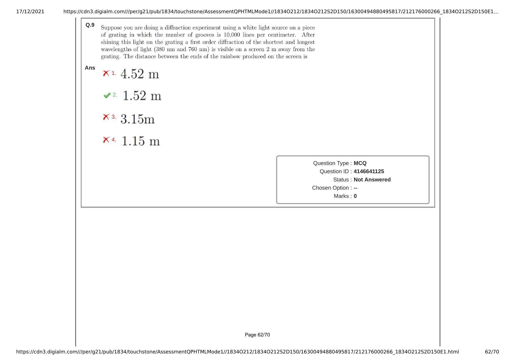 NEST Session II 2021 Question Paper - Page 62