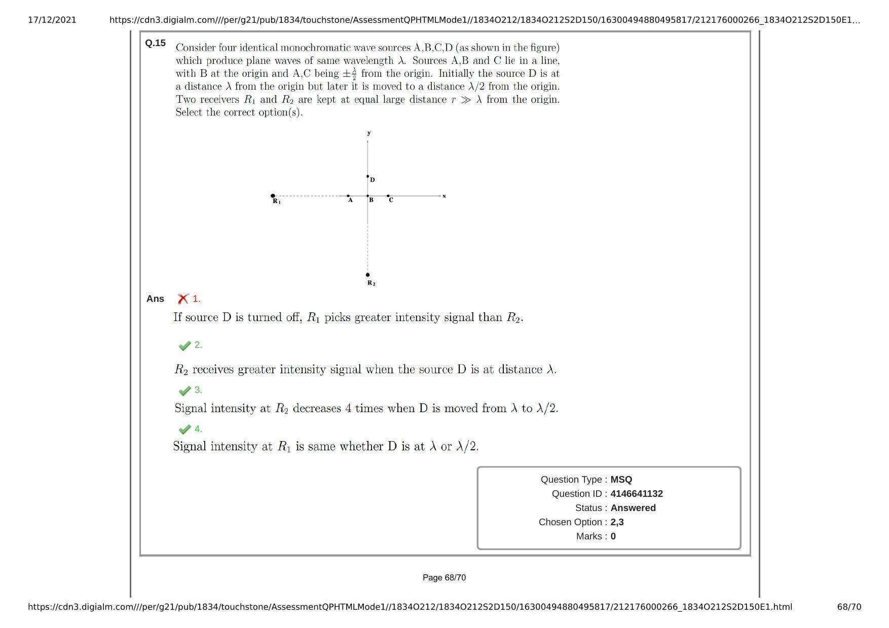 NEST Session II 2021 Question Paper - Page 68