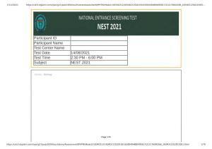 NEST Session II 2021 Question Paper