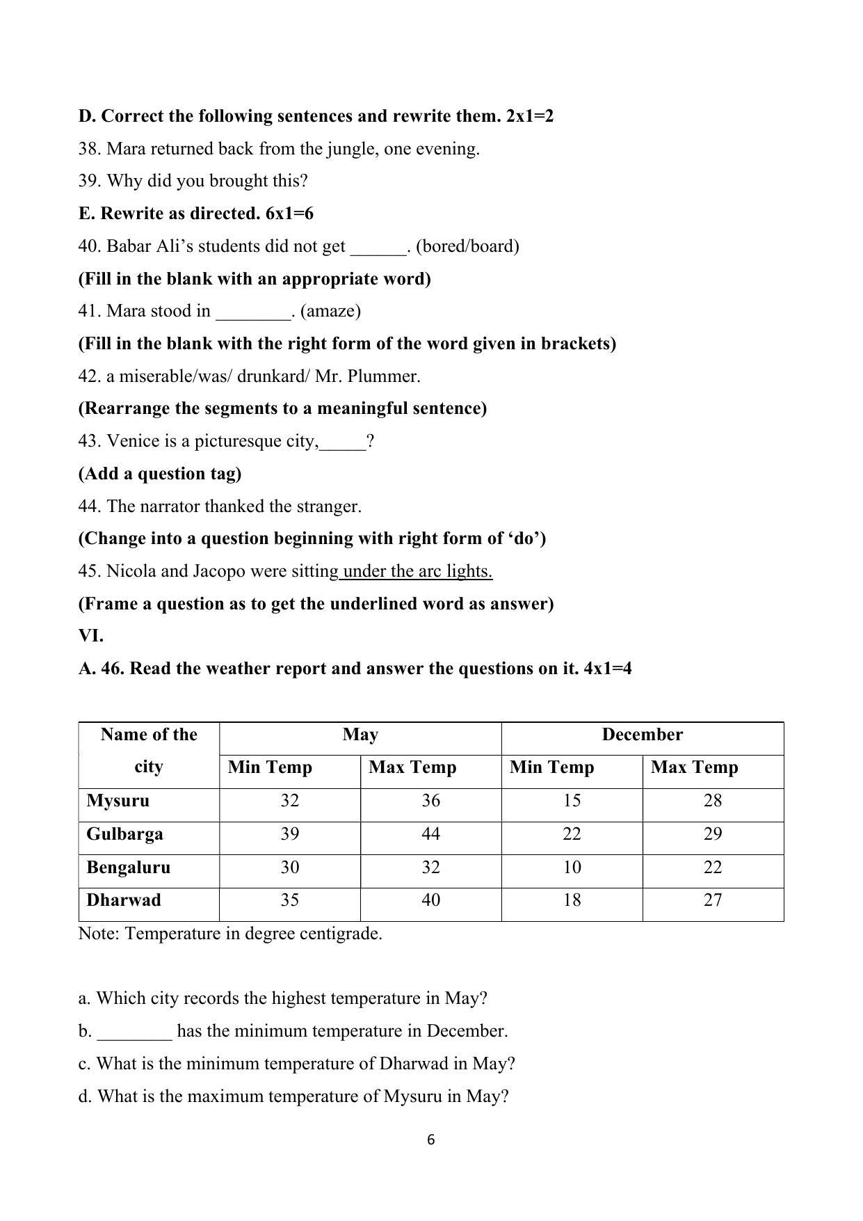 Karnataka 1st PUC ENGLISH Model Question Paper - Page 7
