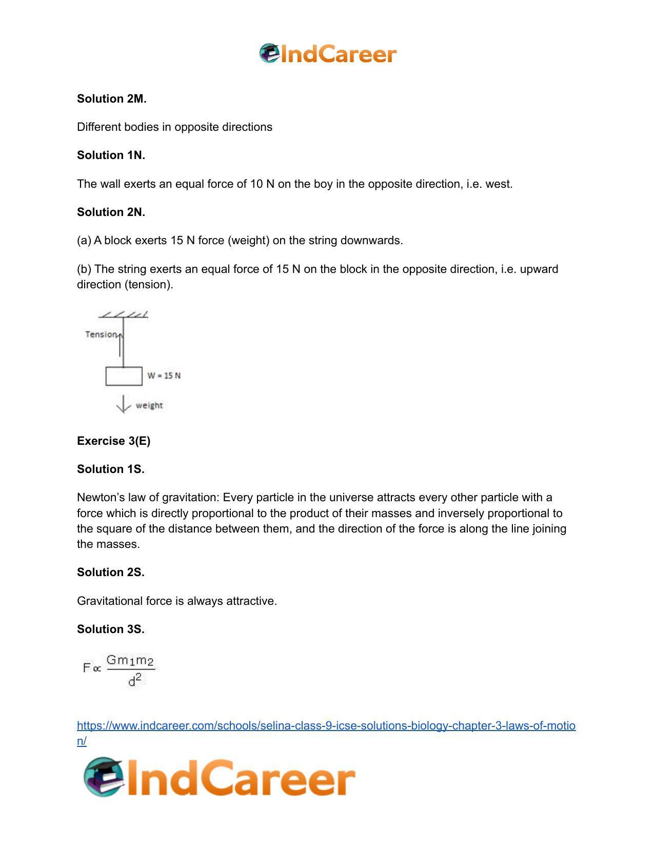 Selina Class 9 ICSE Solutions Biology : Chapter 3- Laws of Motion - Page 25