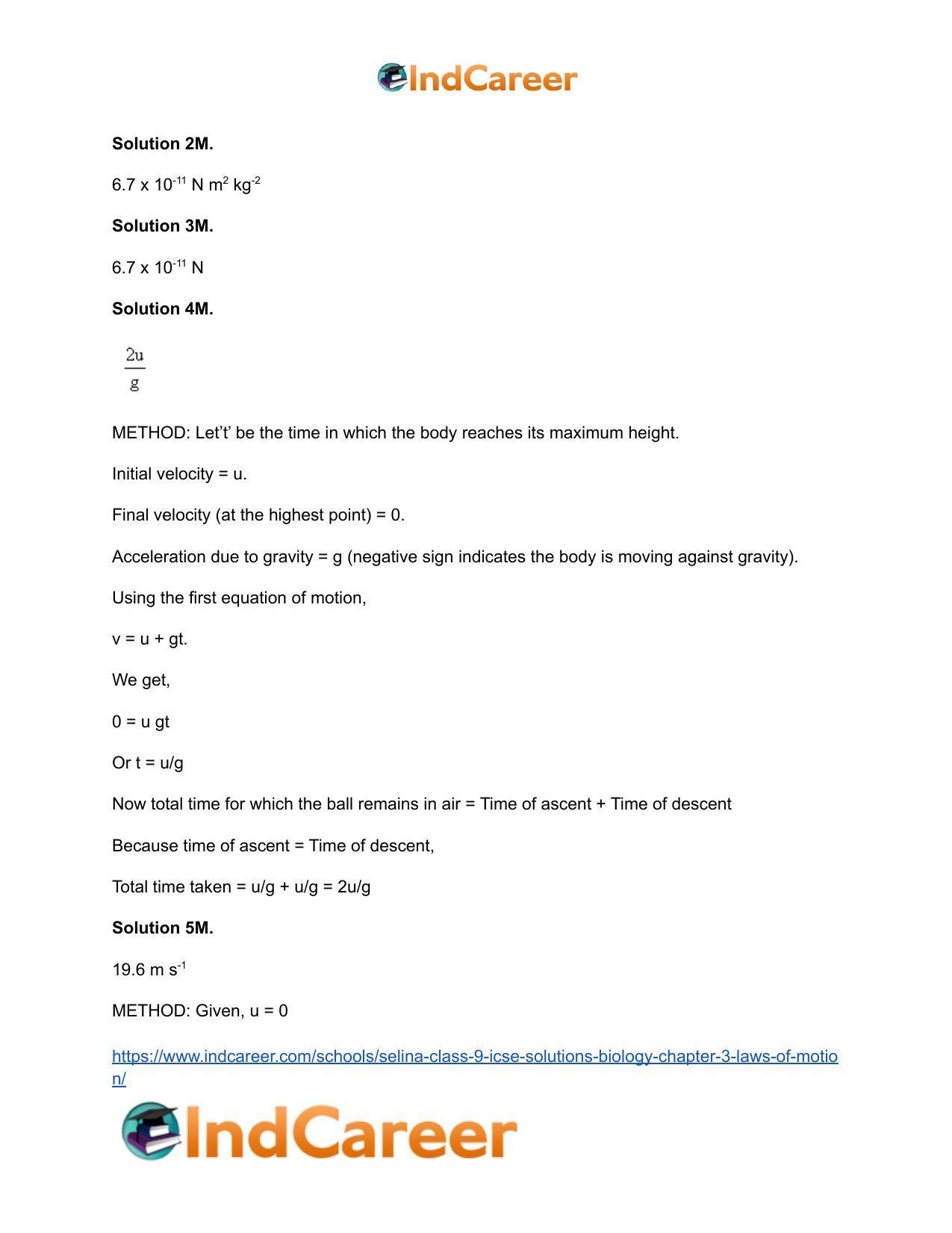 Selina Class 9 ICSE Solutions Biology : Chapter 3- Laws of Motion - Page 29