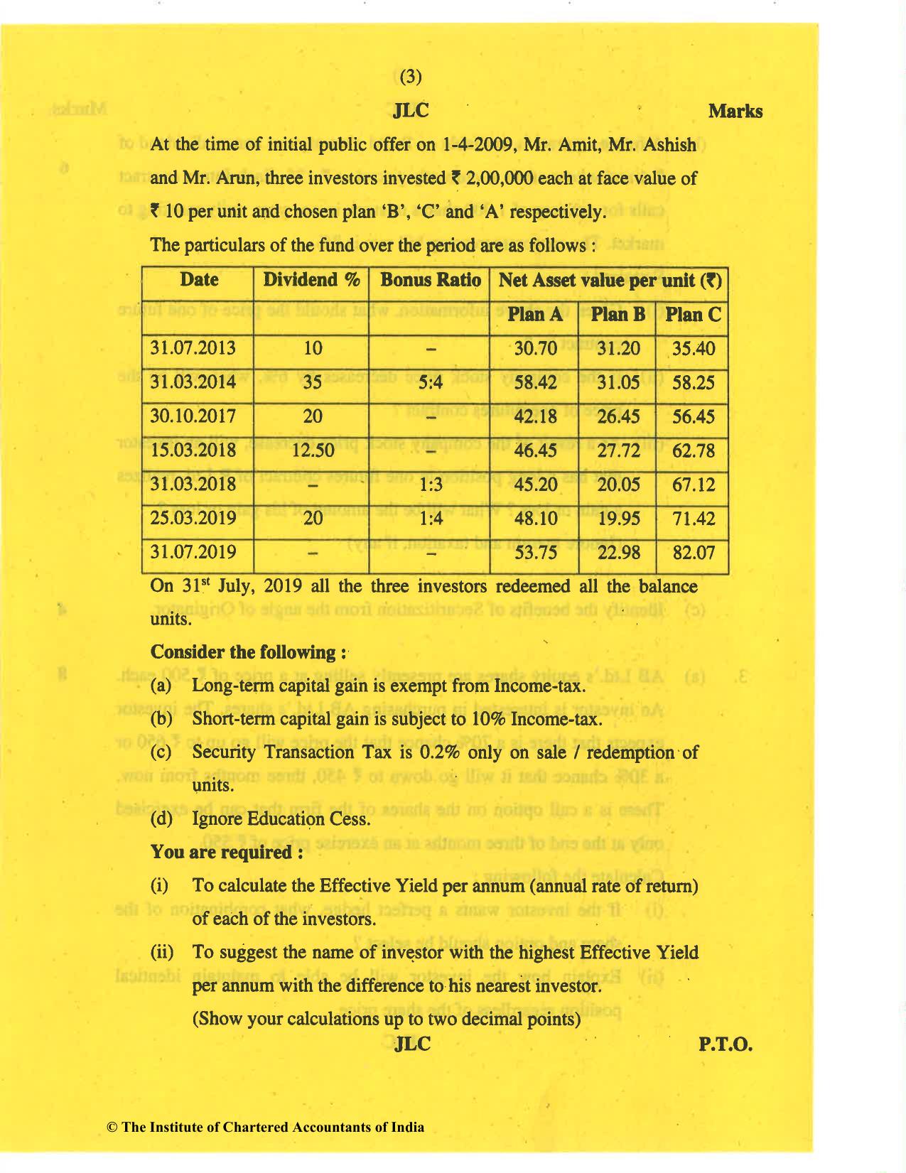 CA Final Nov 2019 Question Paper - Paper 2 – Strategic Financial Management - Page 3