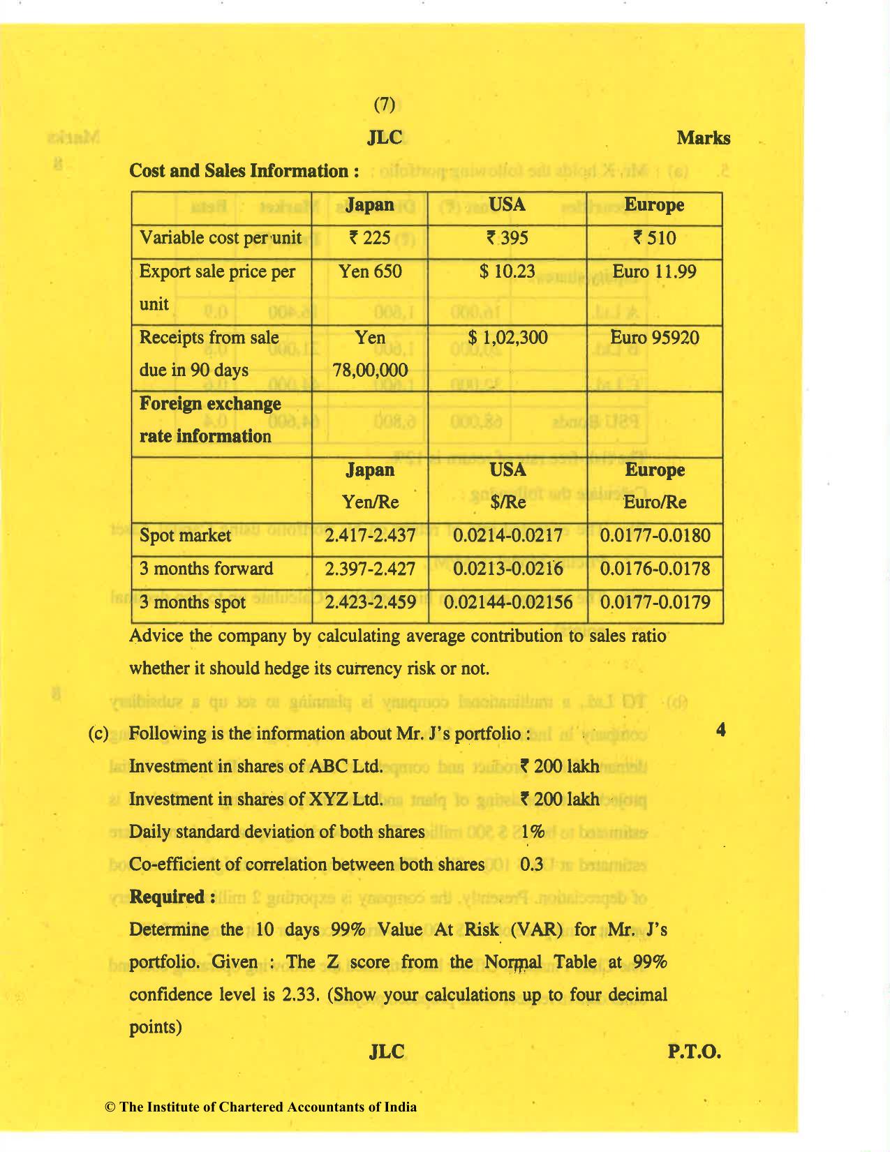 CA Final Nov 2019 Question Paper - Paper 2 – Strategic Financial Management - Page 7